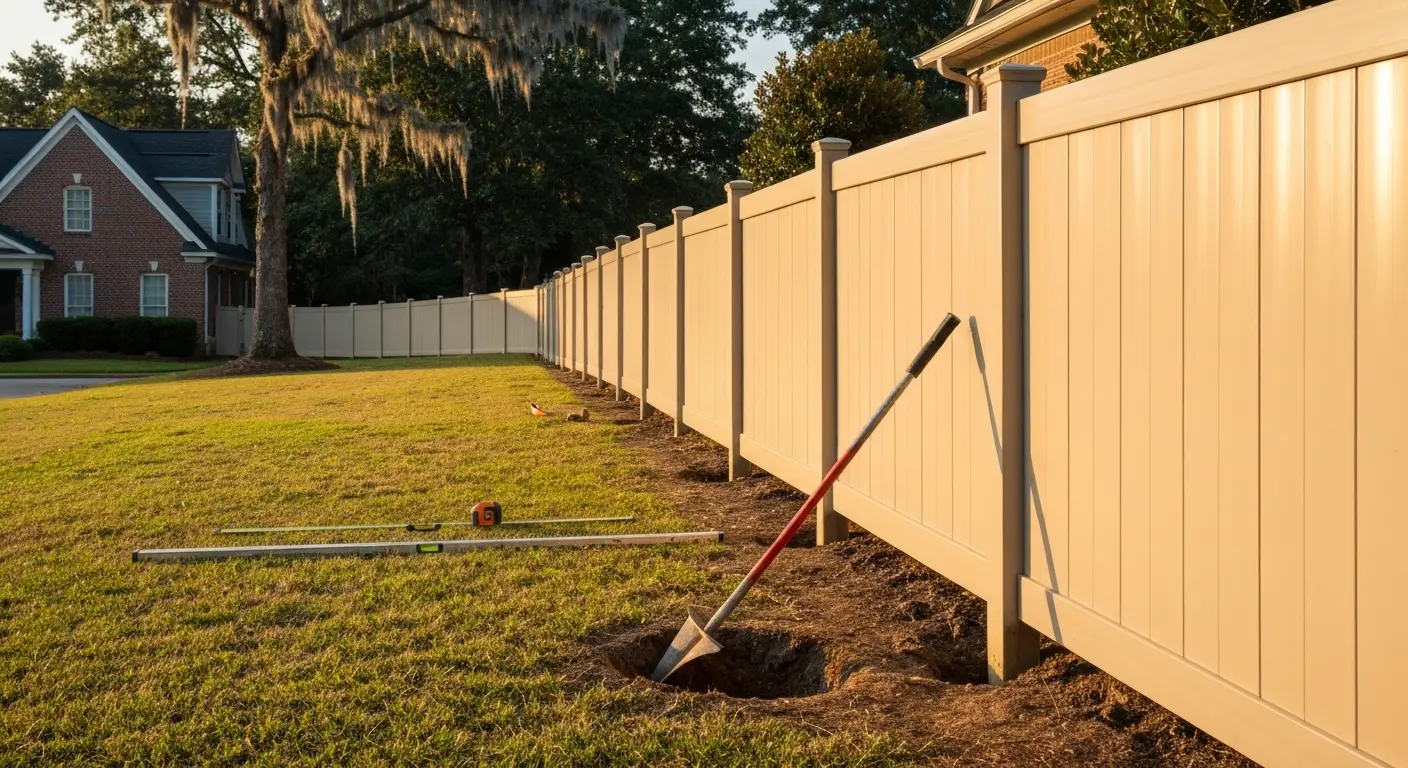 Residential fence installation in Pickens