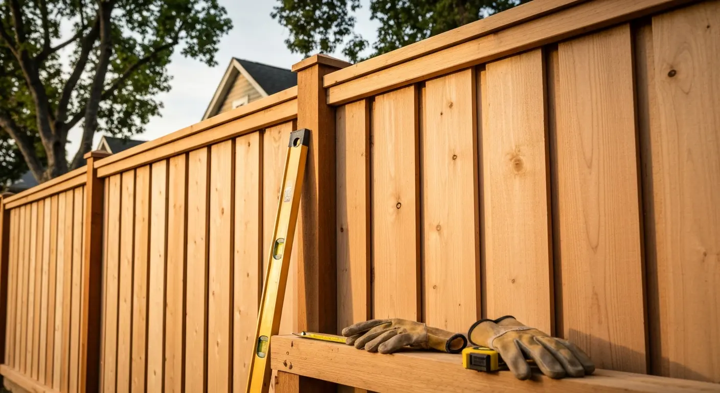 Residential fence installation
