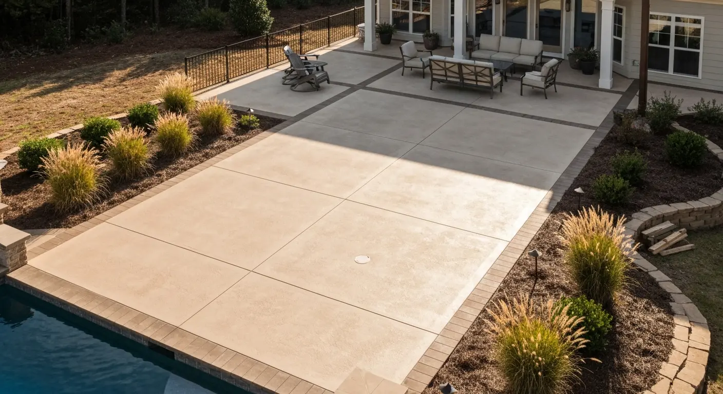 Pool deck and outdoor living area