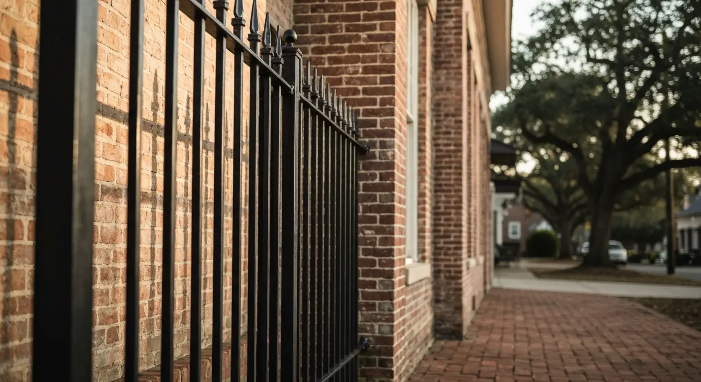Historic downtown Ninety Six fencing project