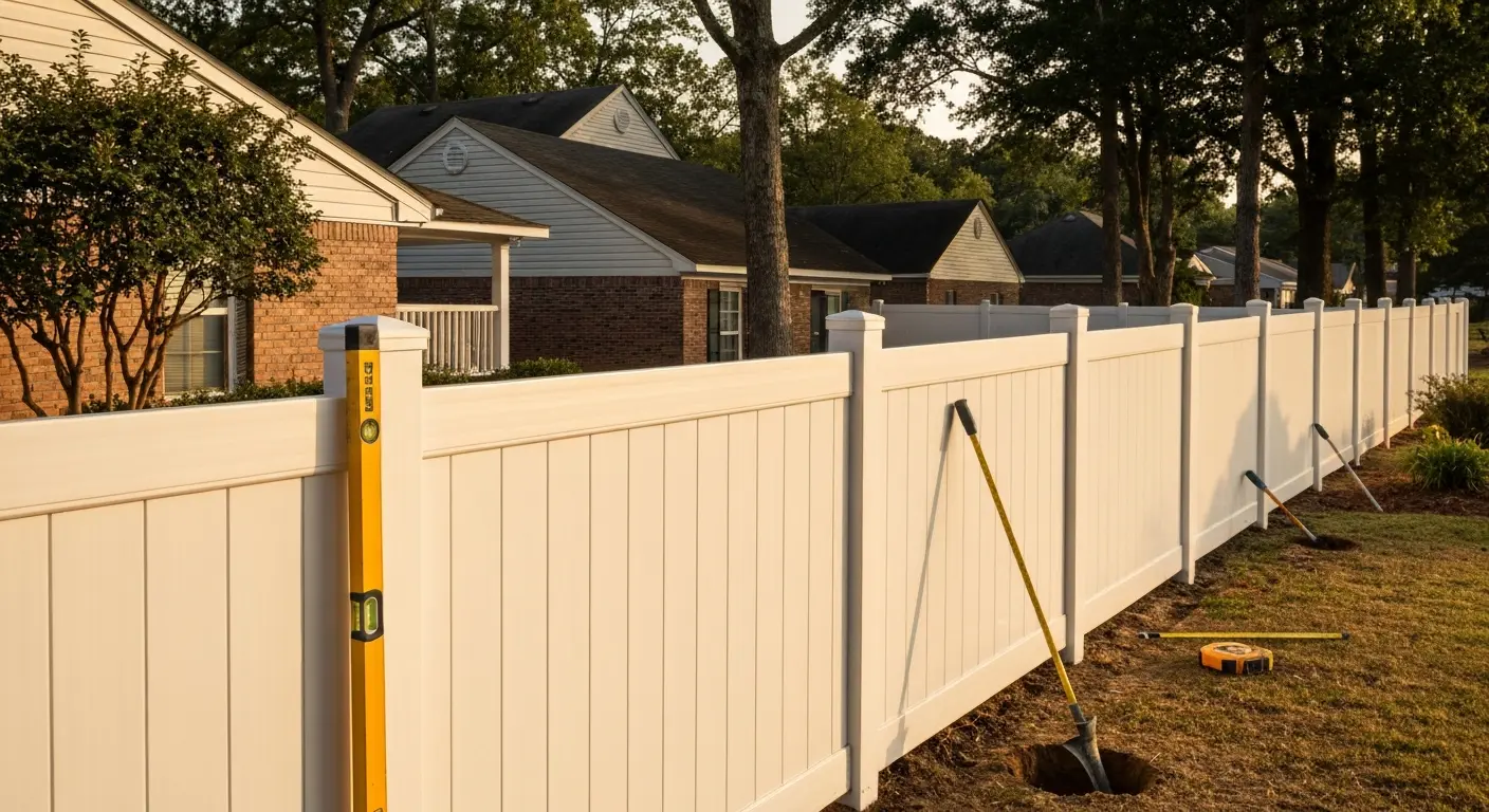 Residential fence installation