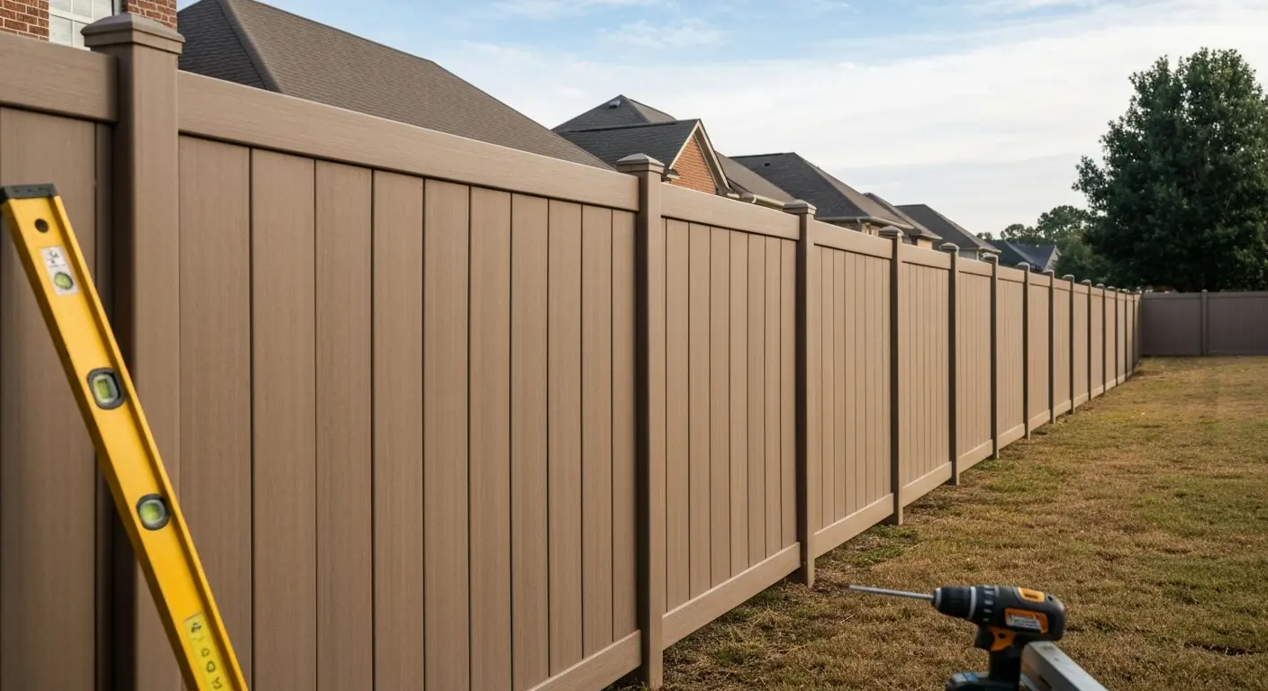 Privacy fence installation