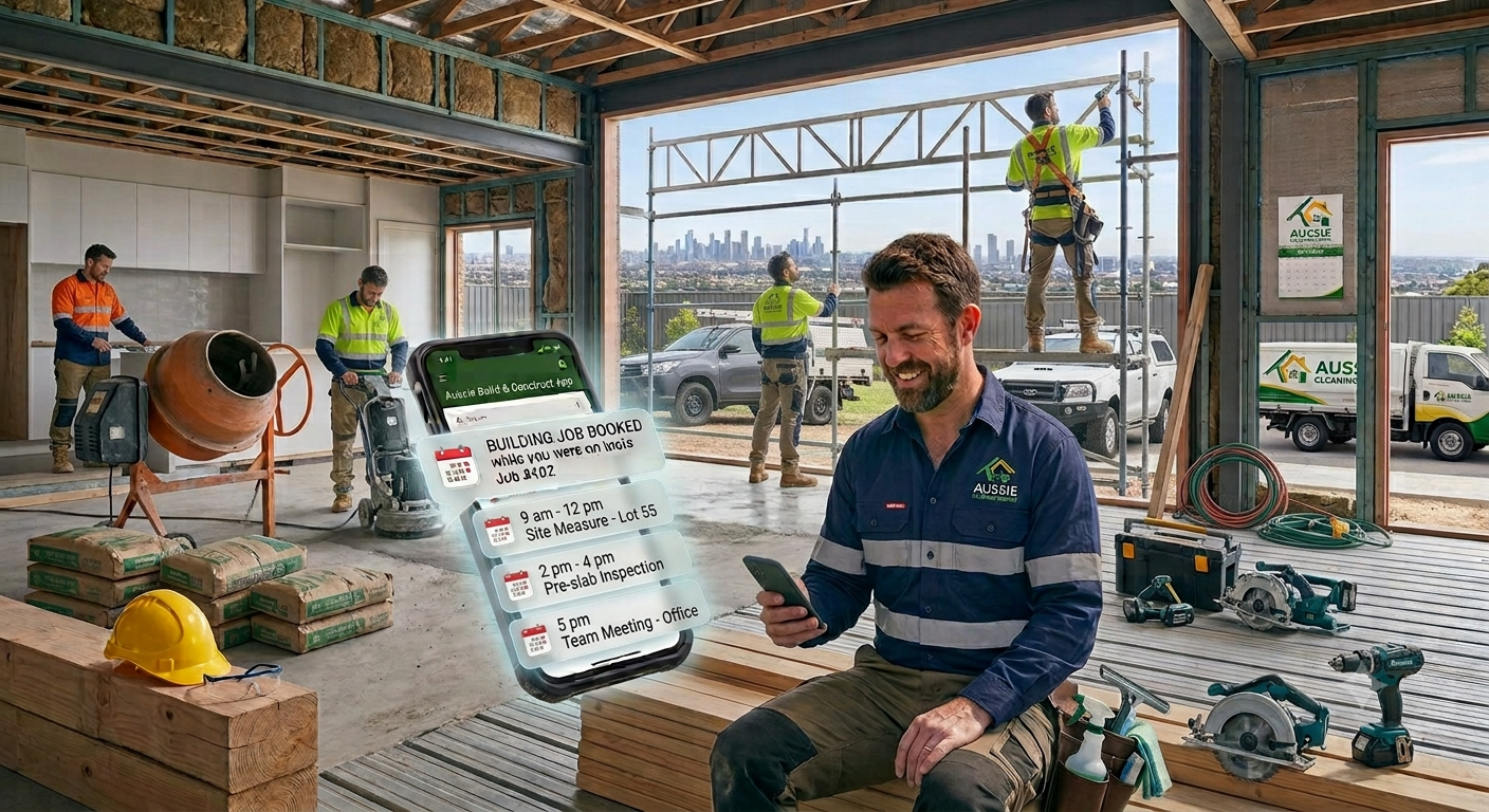 Builder and construction team on a South East Melbourne job site
