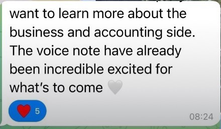 Member message: The voice note have already been incredible, excited for what's to come