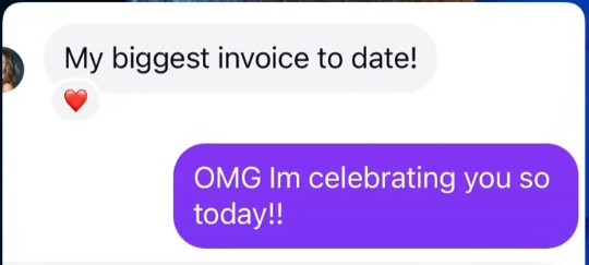 Member message: My biggest invoice to date!
