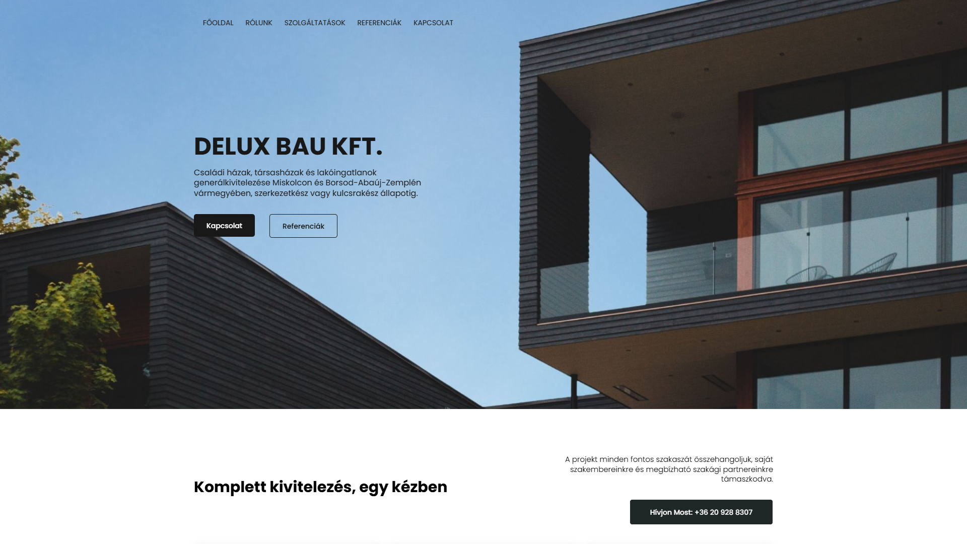 Delux Bau Kft. weboldal