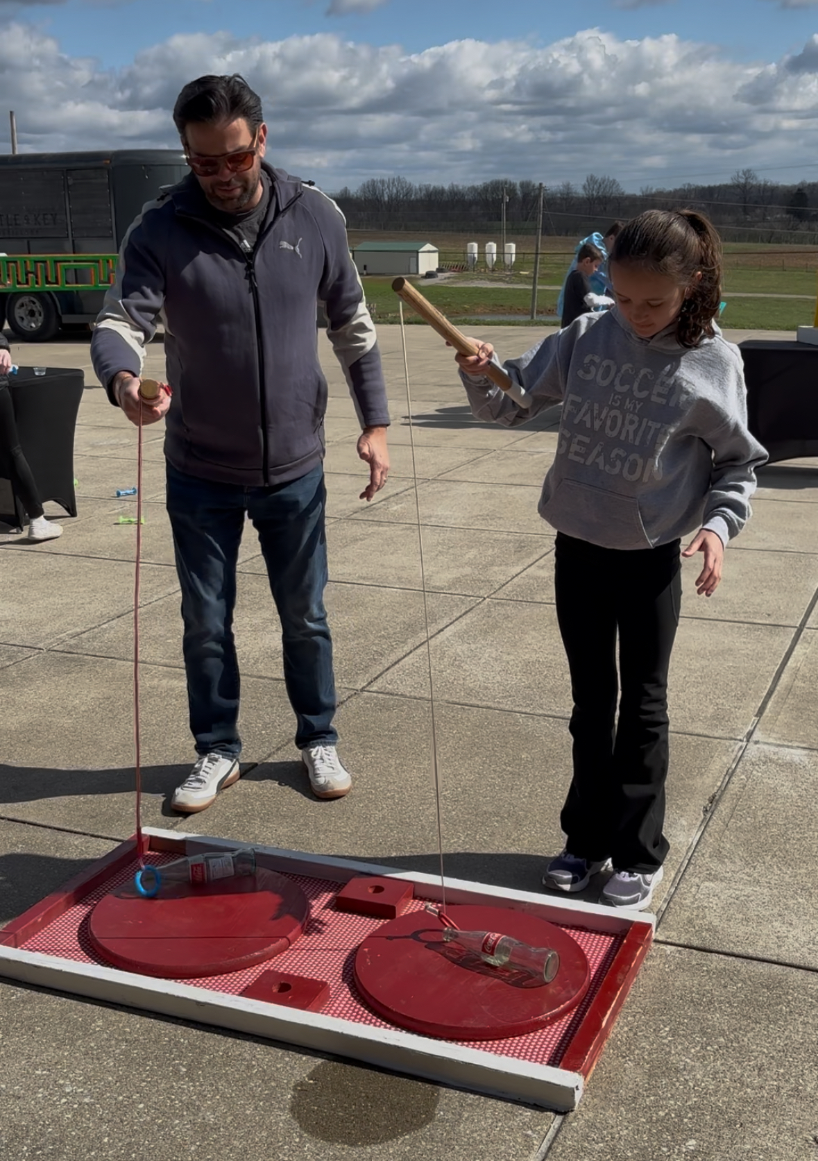 Bottle Up carnival skill game.
