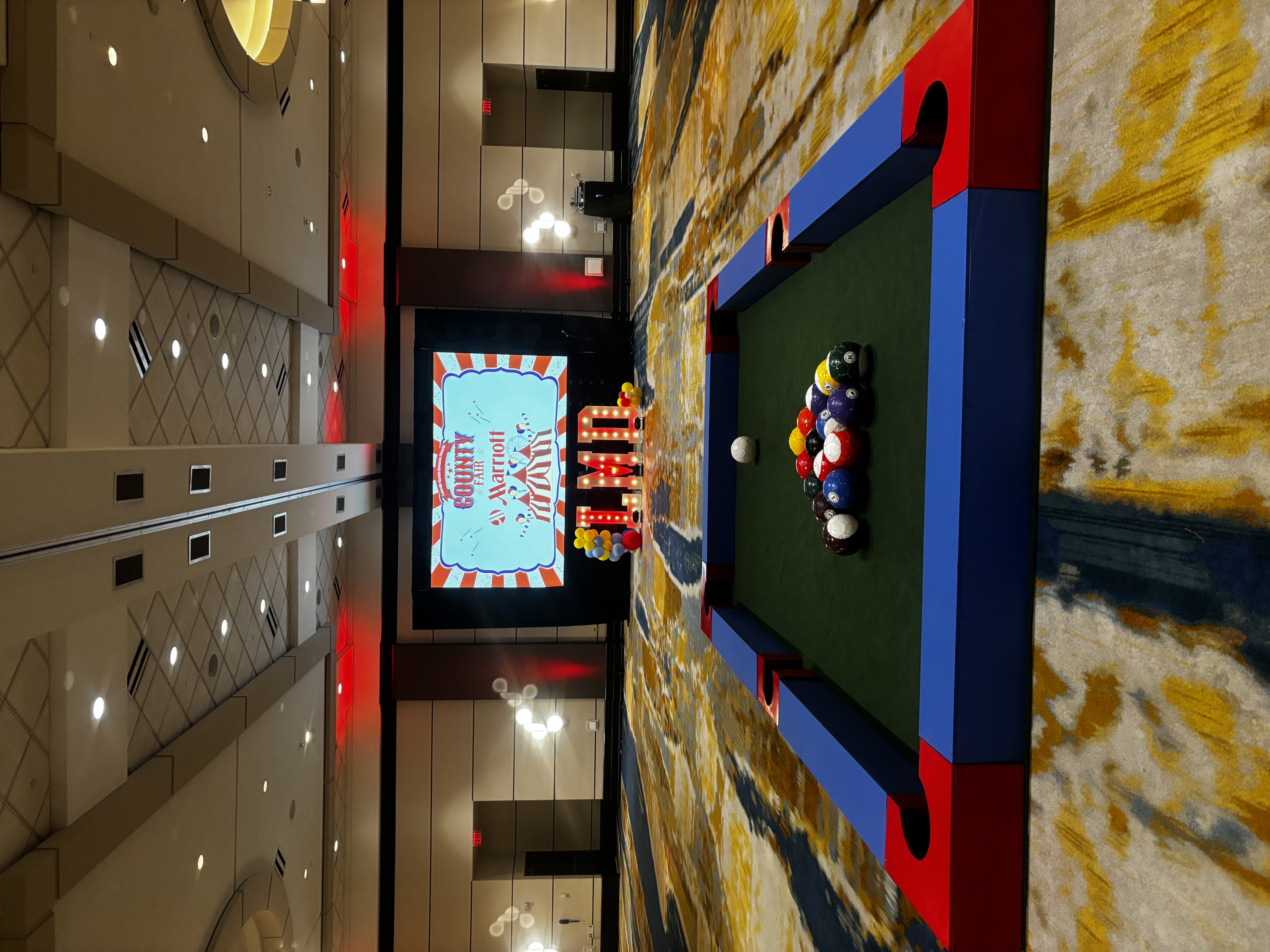 Giant Soccer Pool Table game equipment illustrating large-scale event rental setup.