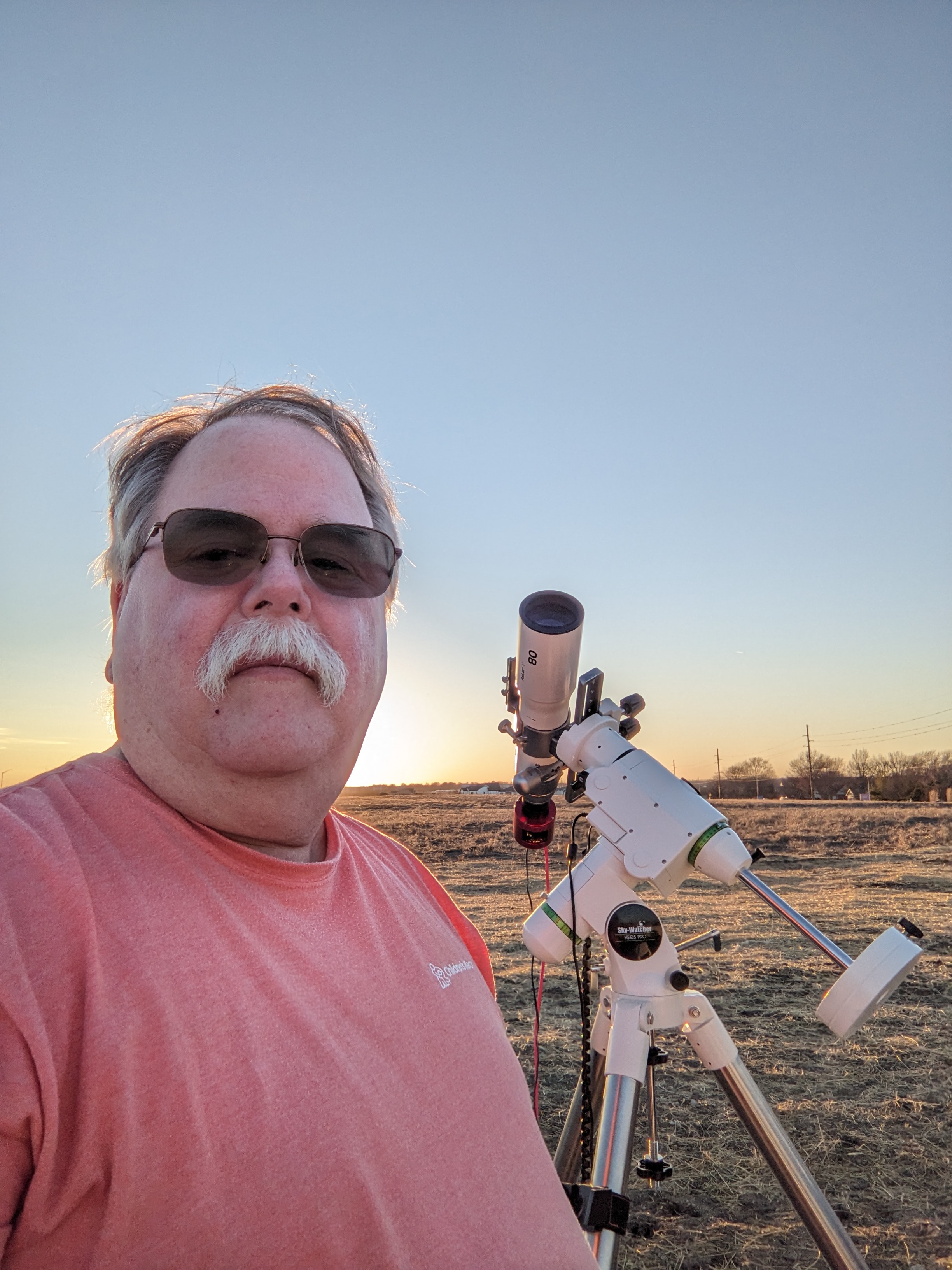 Jeff Knoblauch and his telescope
