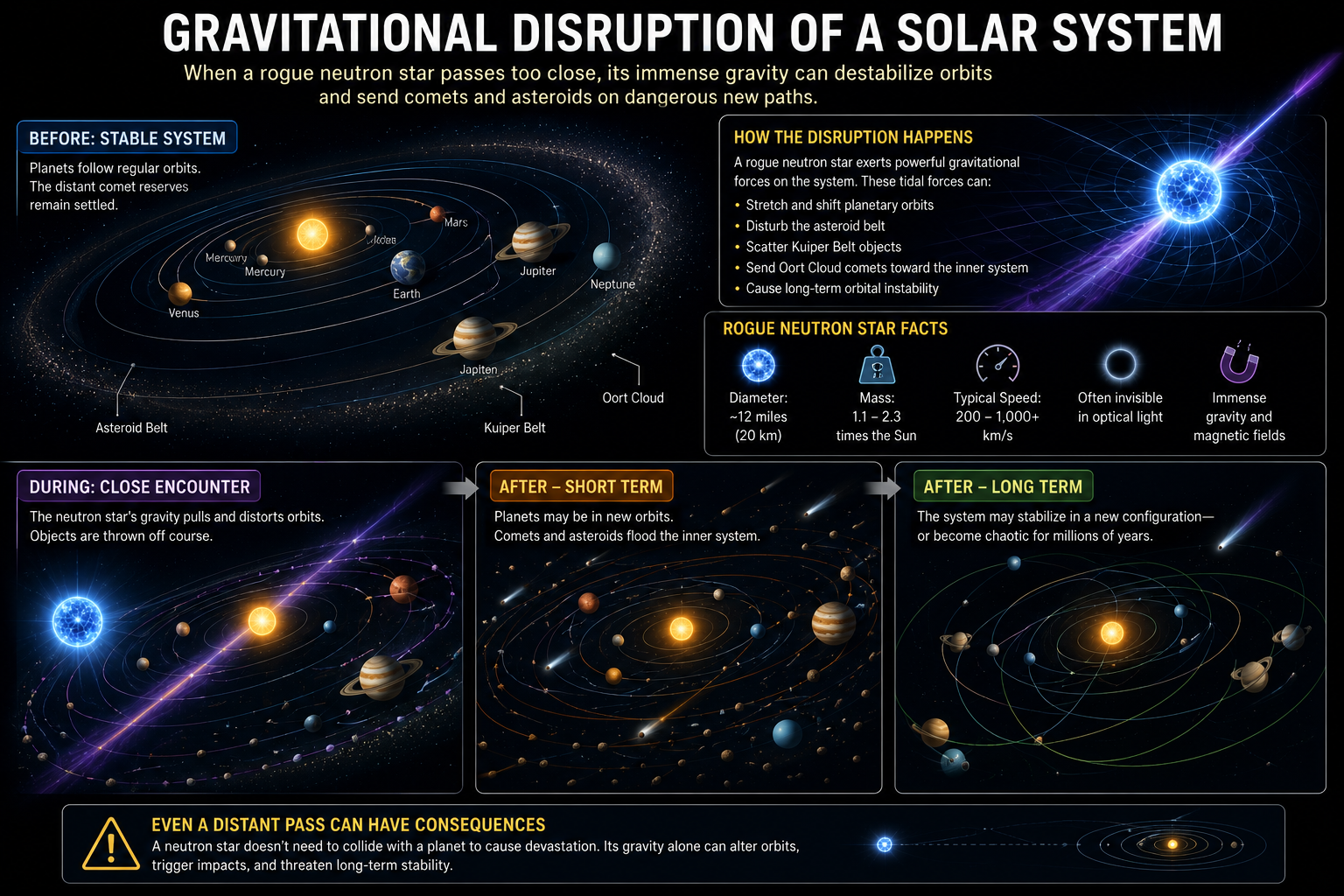 Neutron star disrupting the solar system. Neutron star disrupting the solar system.