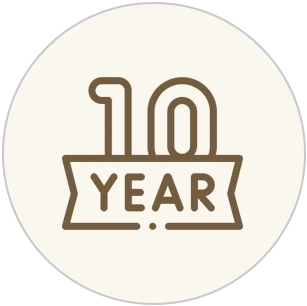 10 Year Warranty Available