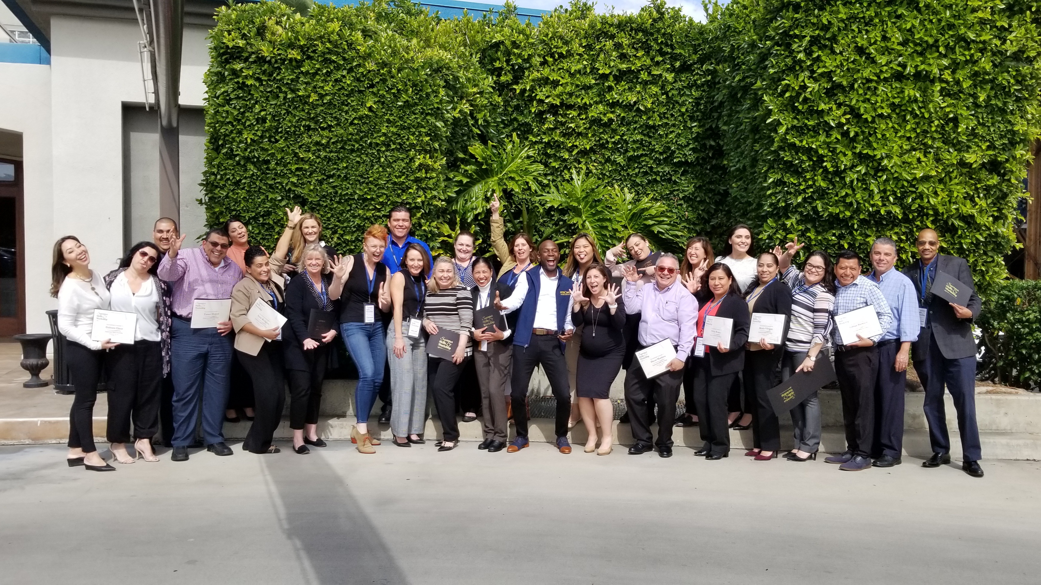 Leaders connecting and sharing ideas