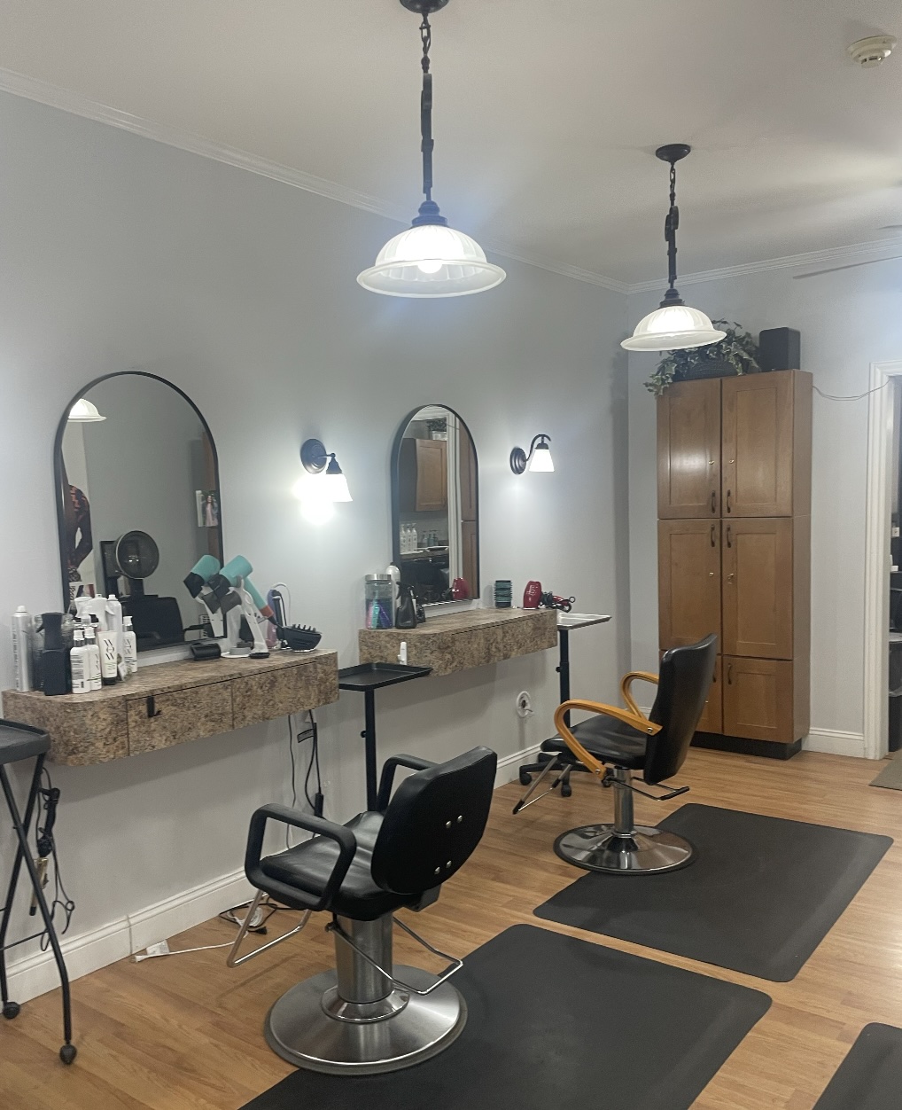 Finished hair styling at Salon Eastport