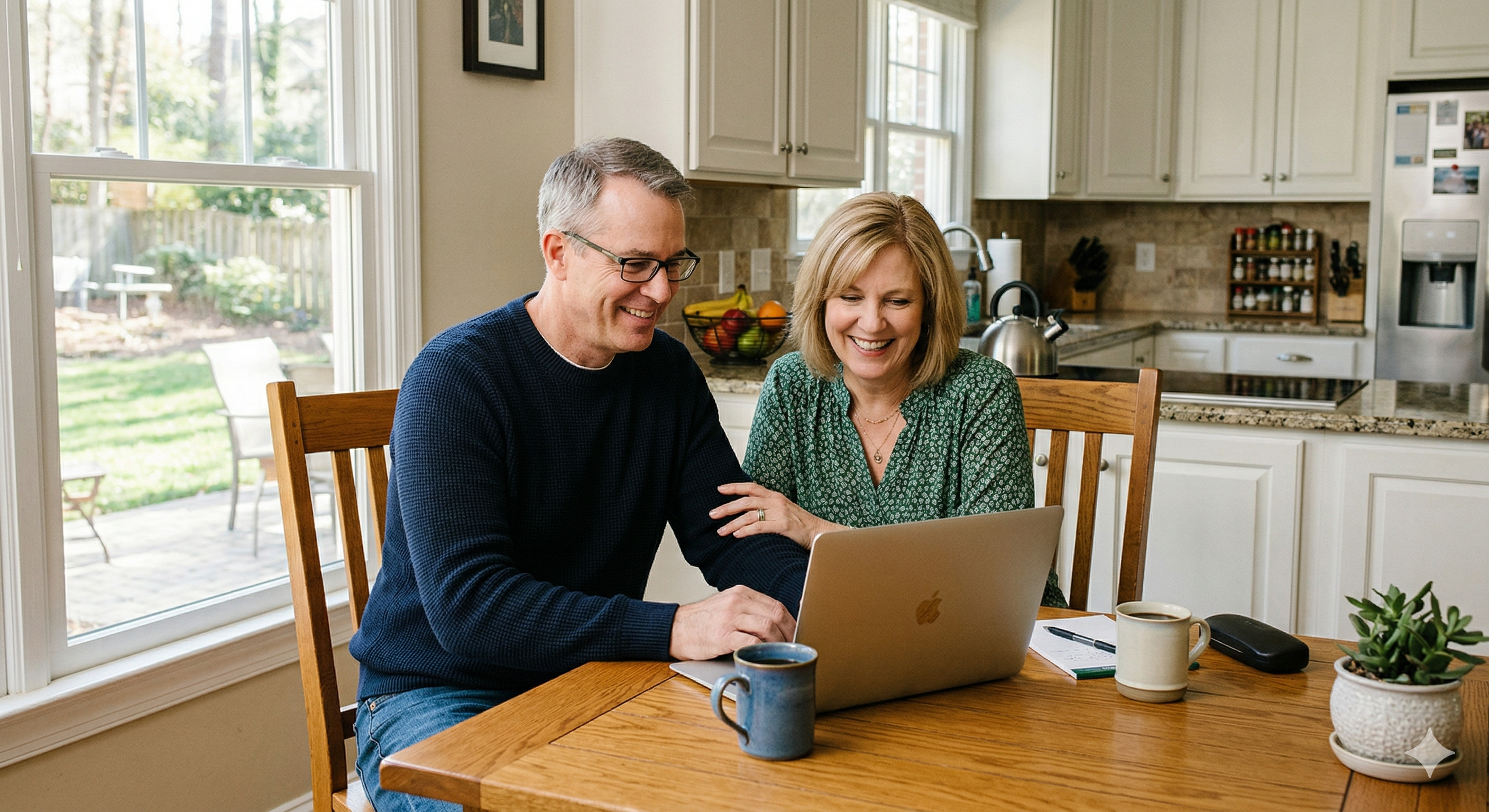 Happy couple enjoying retirement together