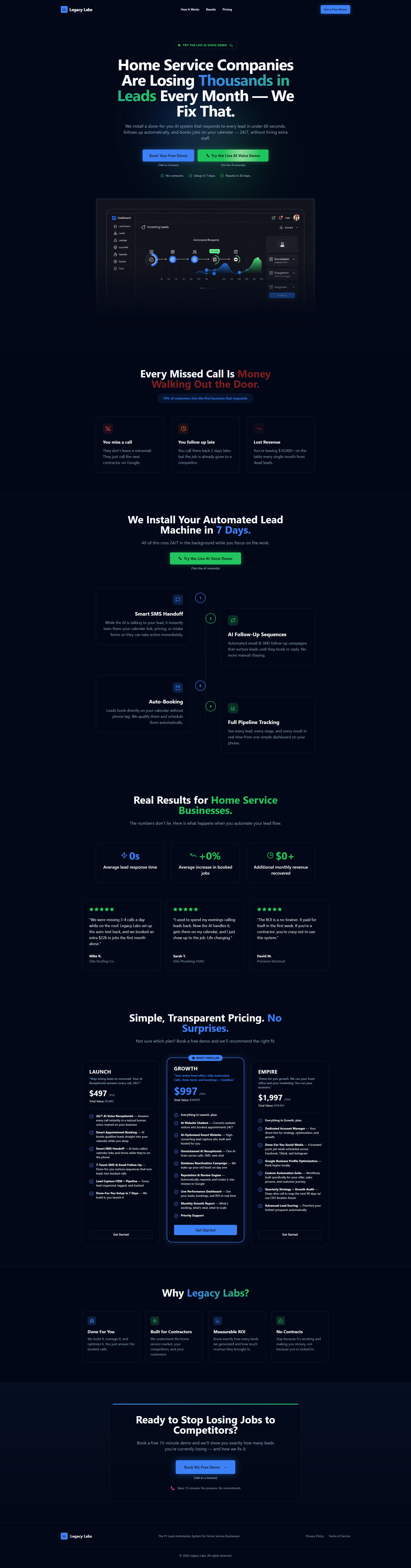 Iron landing page