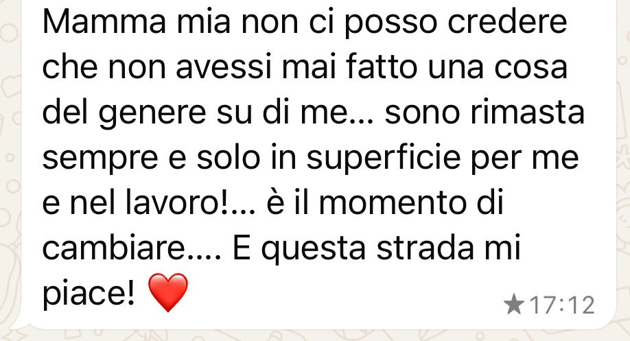Messaggio di una studentessa dell'Academy
