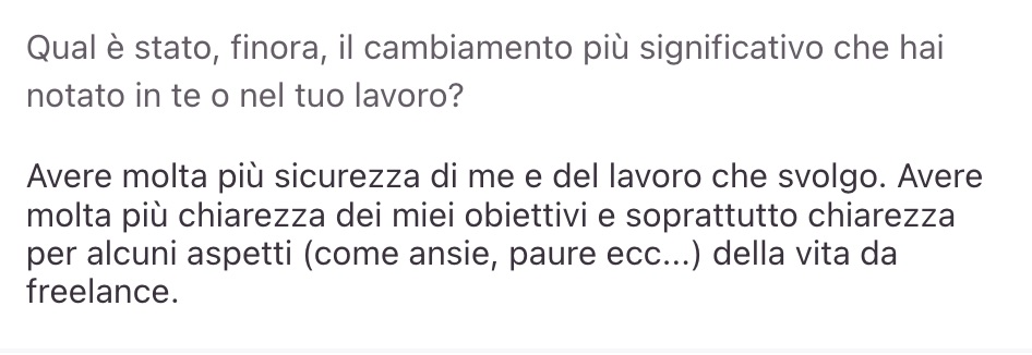 Messaggio di una studentessa dell'Academy