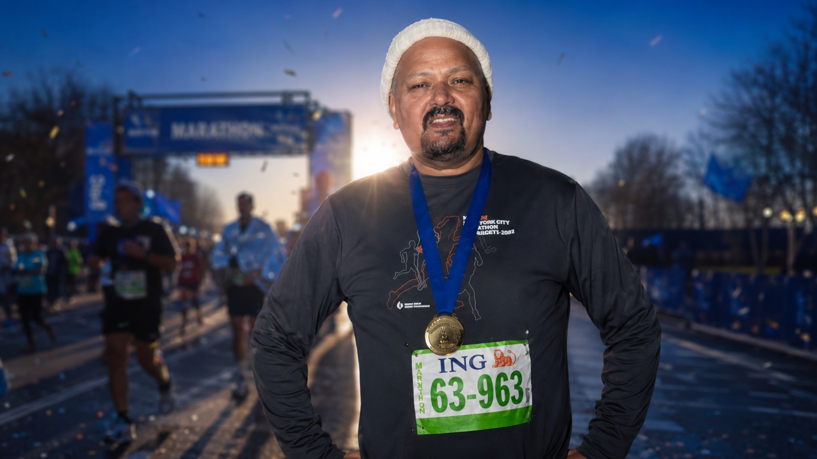 Ibrahim at the NYC Marathon