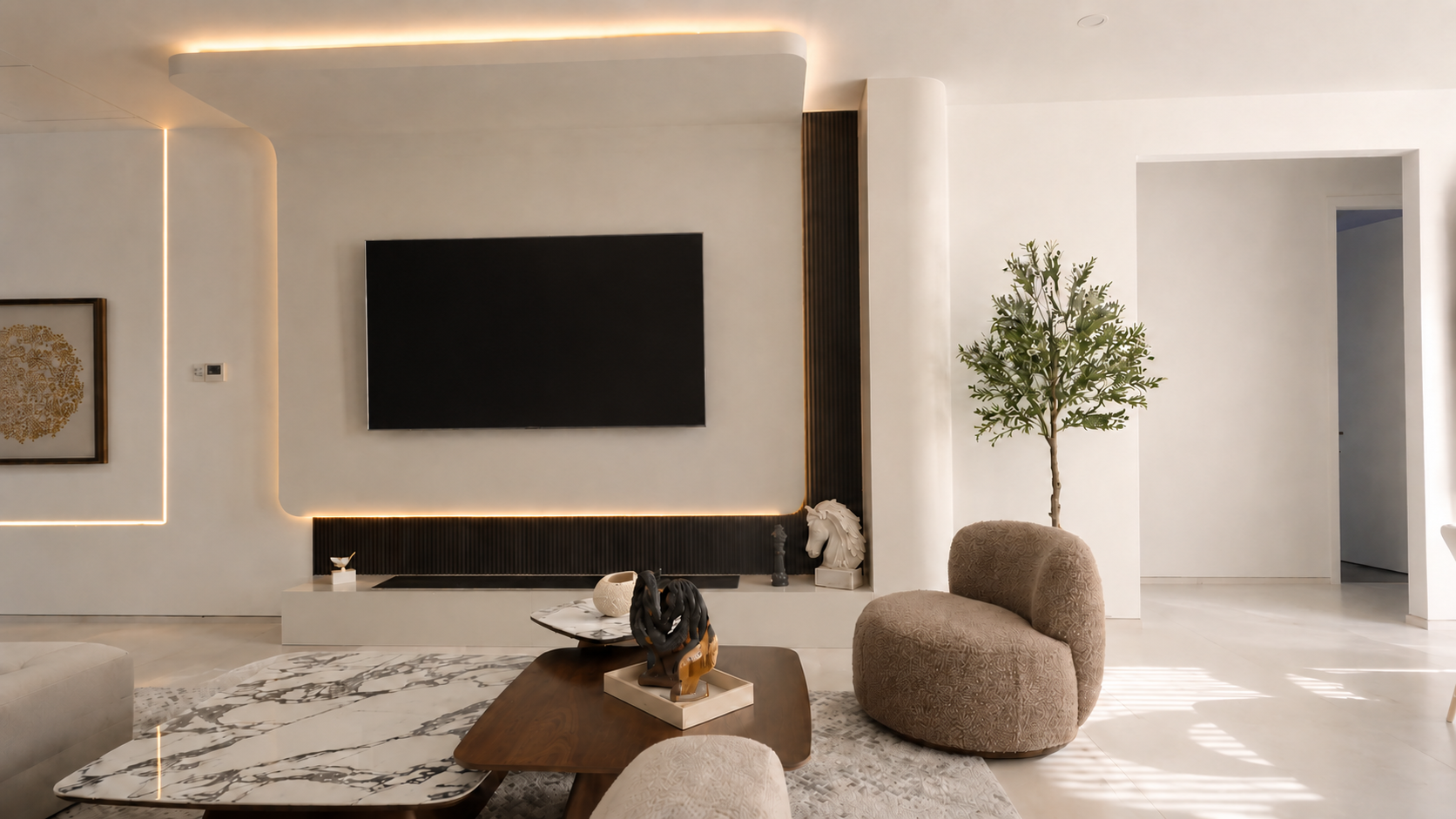 Modern living room interior painted by Sharp Line Painting in Melbourne