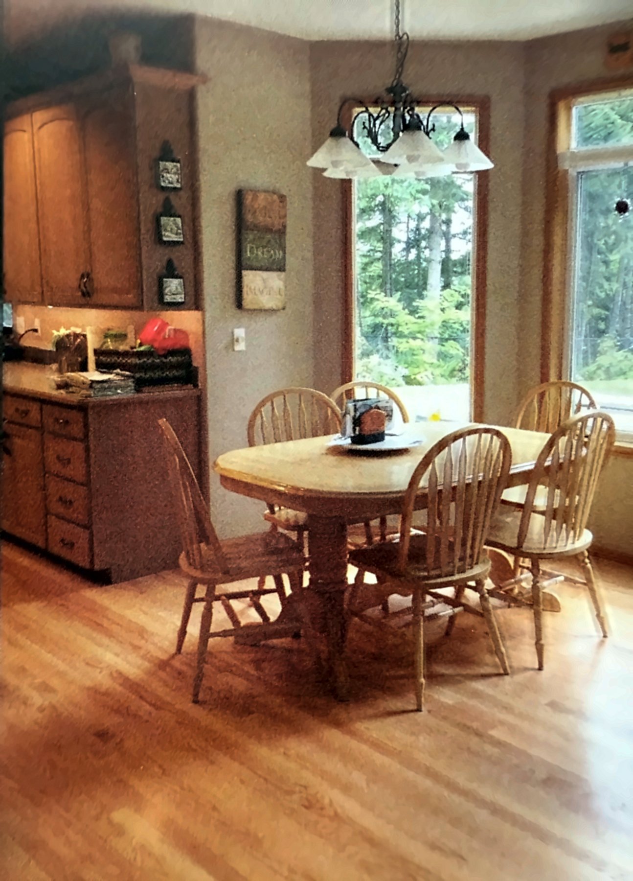 Kitchen remodel before, original kitchen and eating area