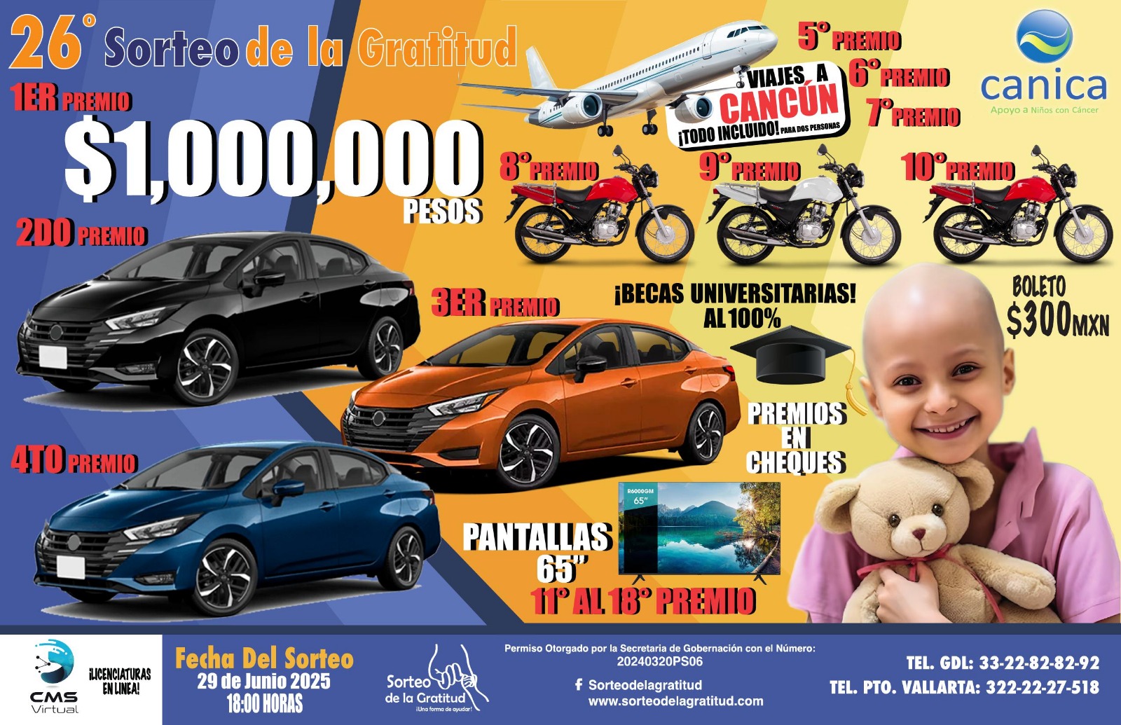 Imagen del boleto del 25 Sorteo de la Gratitud CANICA