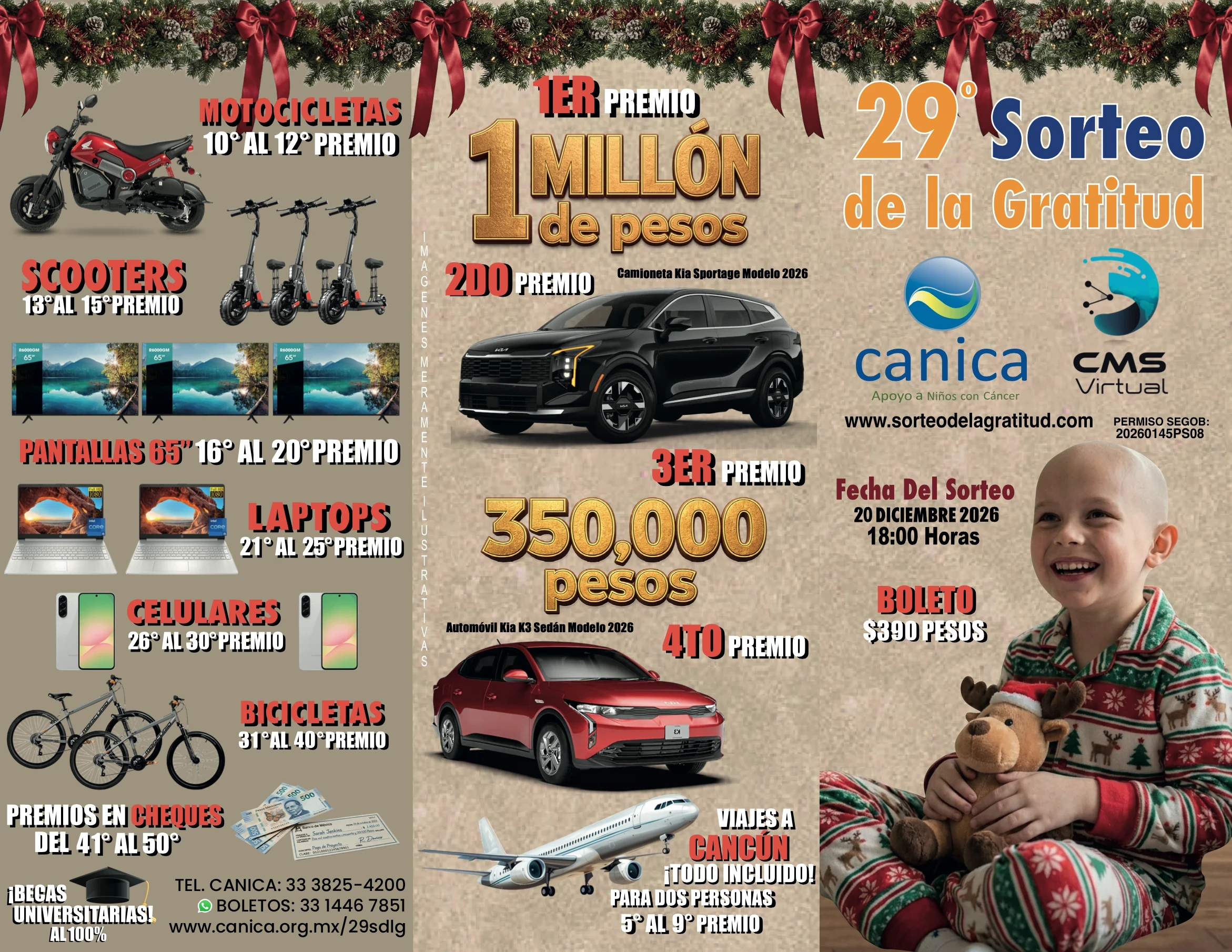 Triptico del 29 Sorteo de la Gratitud CANICA