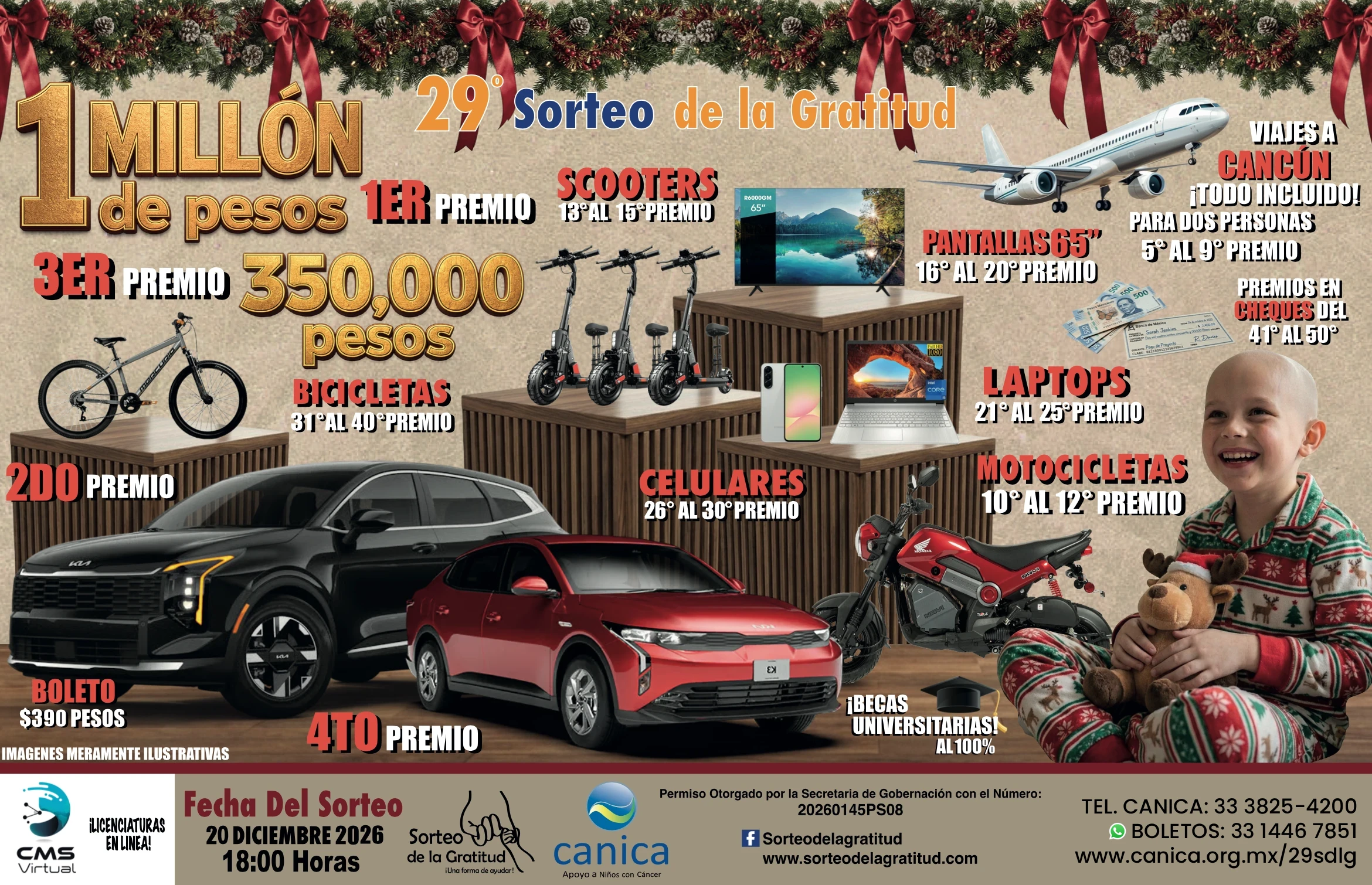 Imagen del boleto del 25 Sorteo de la Gratitud CANICA