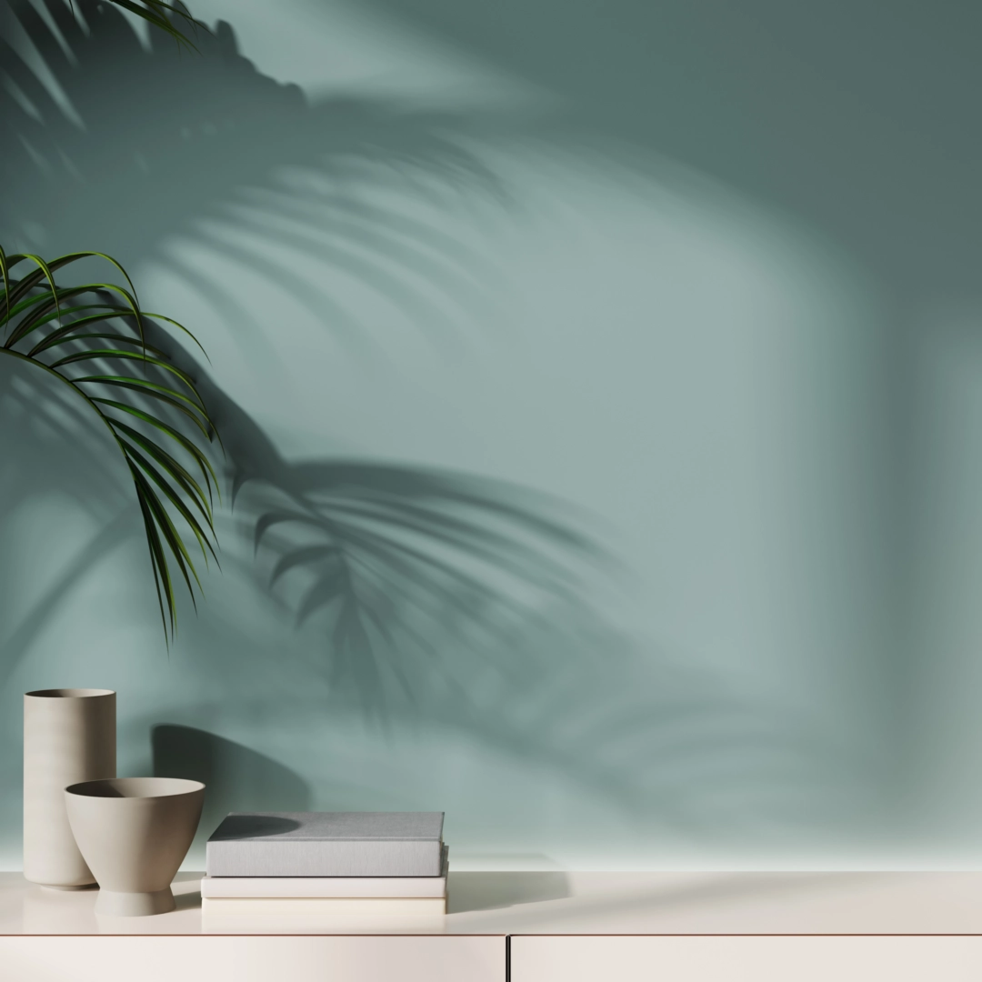 light blue interior painting
