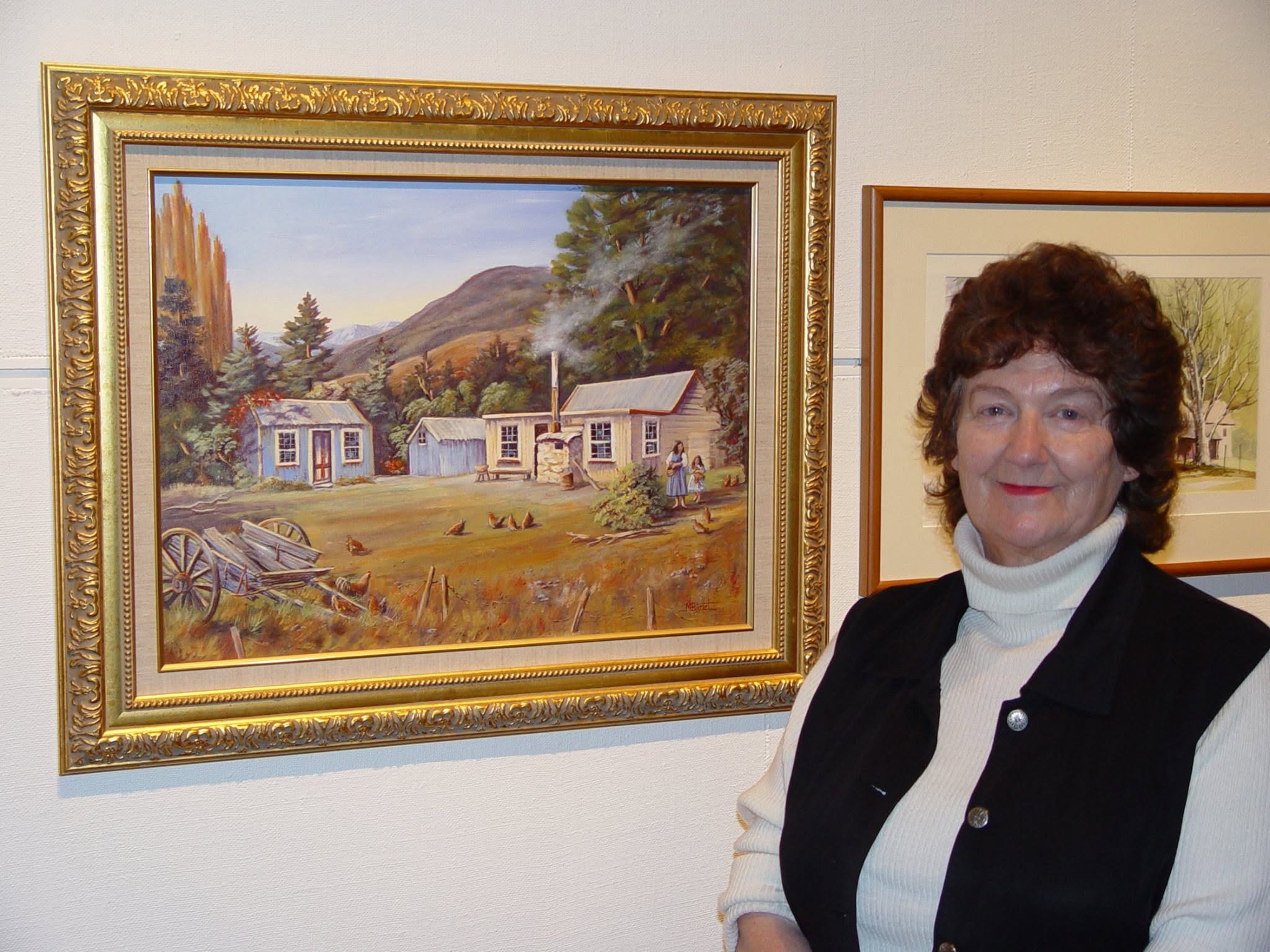 William's mother with one of her paintings
