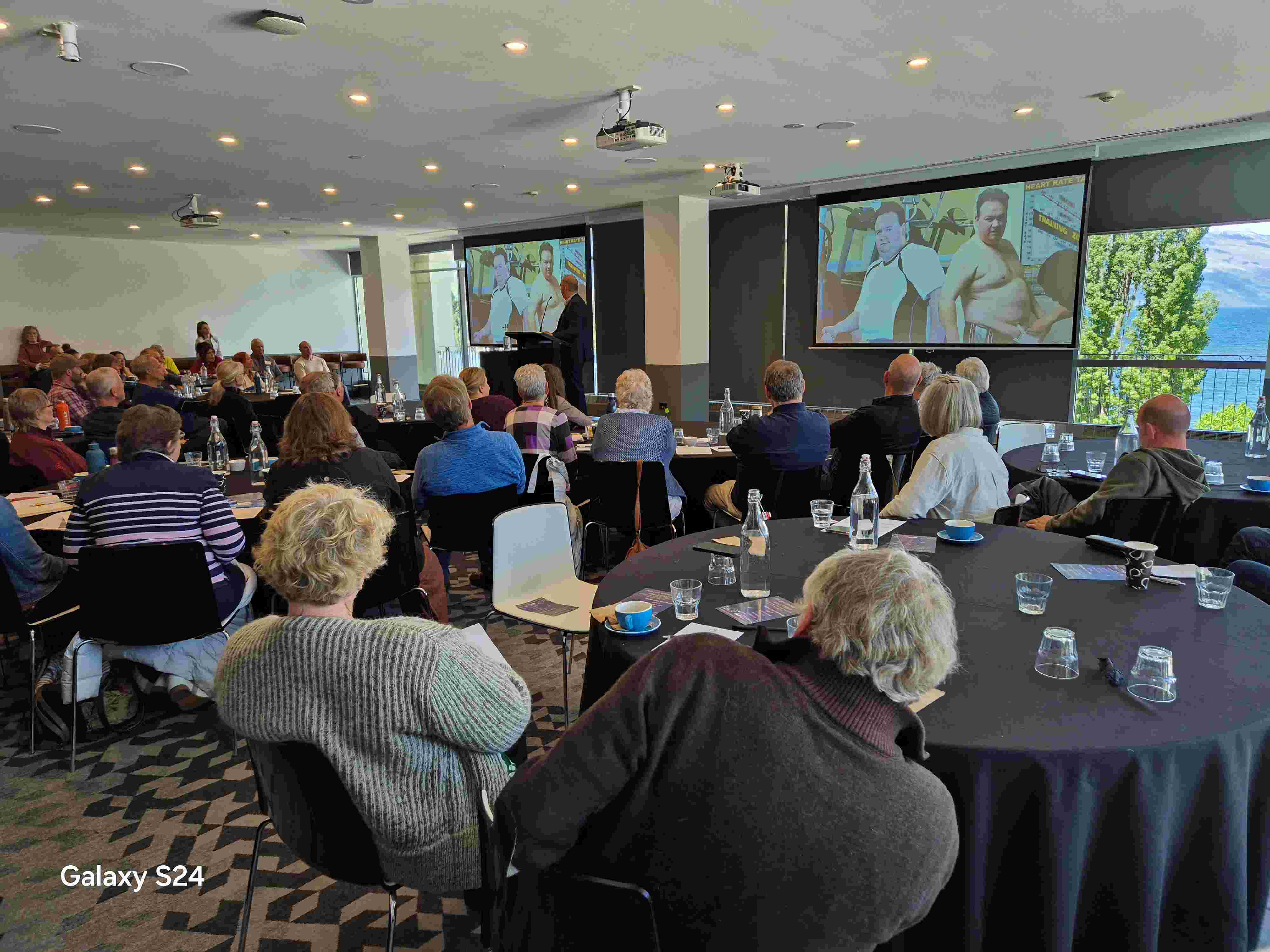 William Bisset presenting to group