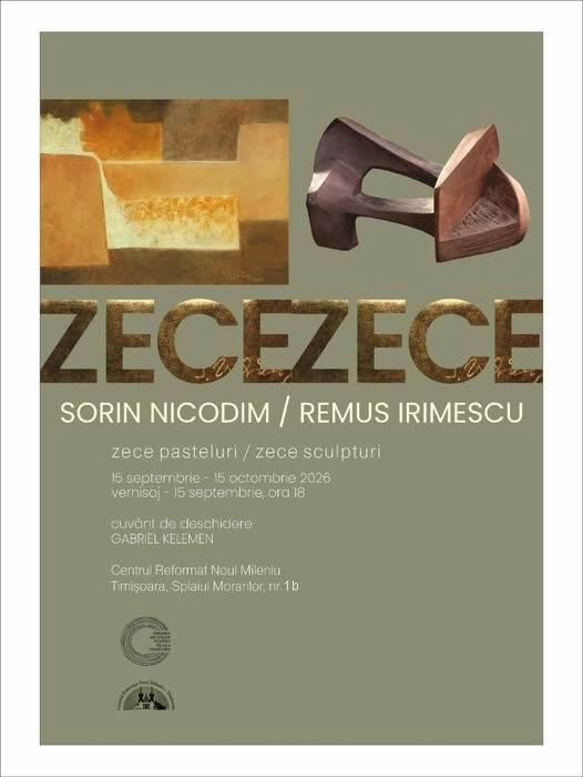 A ZECEZECE kiállítás plakátja – Sorin Nicodim és Remus Irimescu közös tárlata