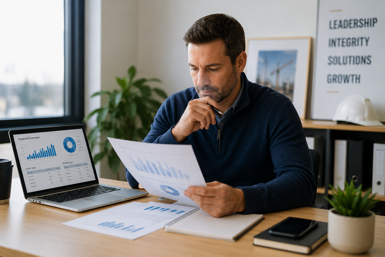 Field service leader reviewing reports Field service leader reviewing reports
