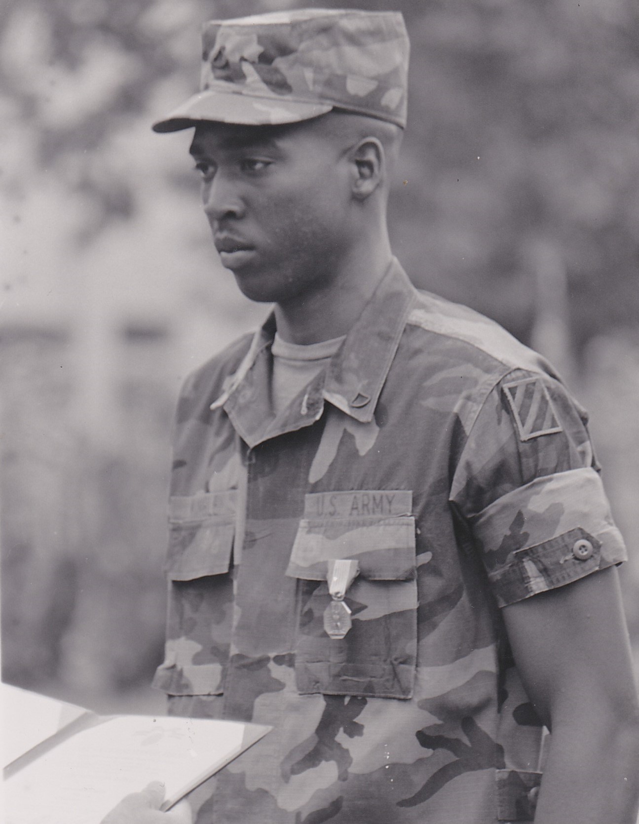 Dewayne Kimble in U.S. Army field uniform