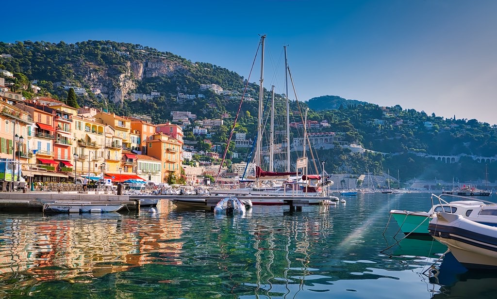 Villefranche-sur-Mer harbor near Nice, France
