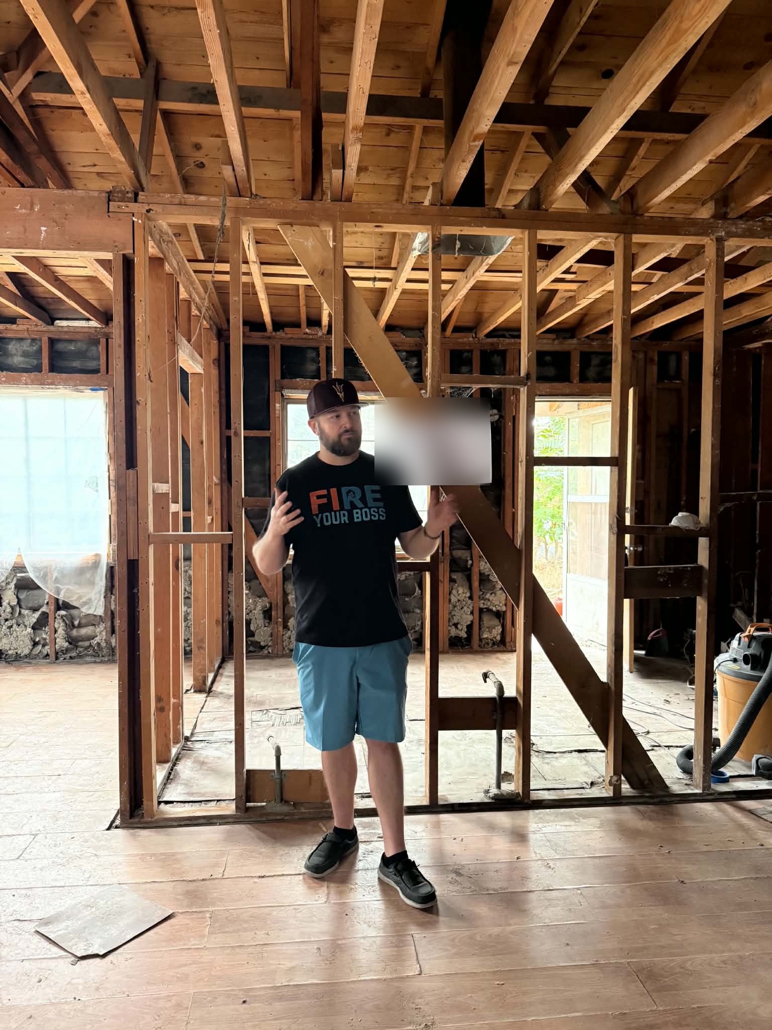 Rich Rice walking one of his own rehab projects