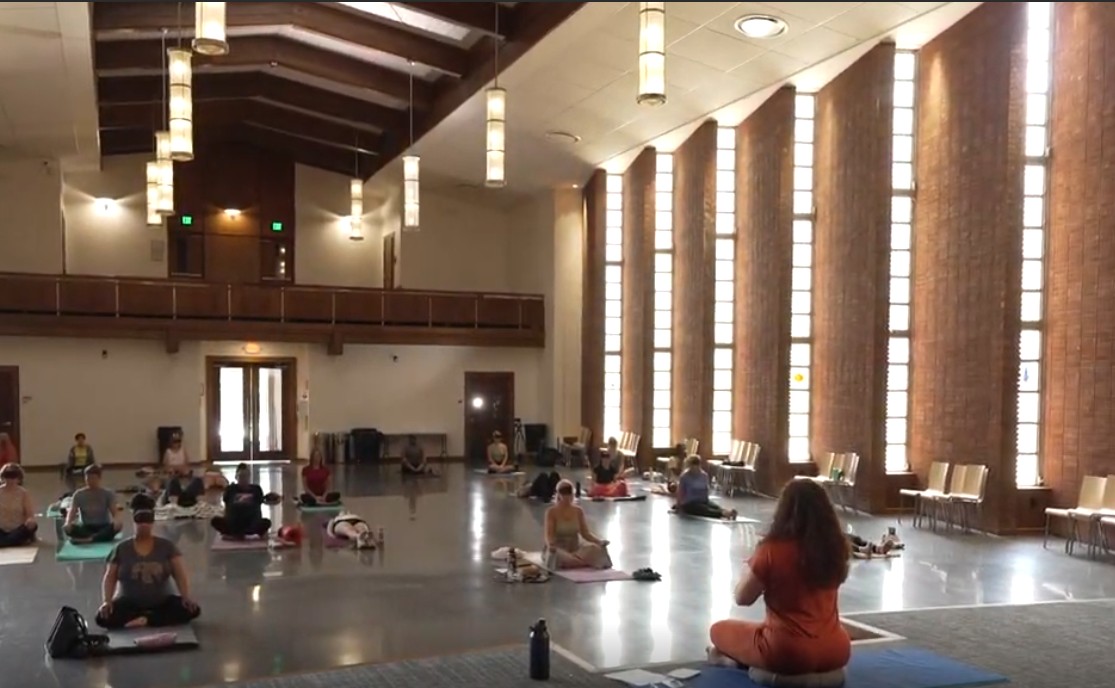 Group breathwork at Dorothea Dix Park