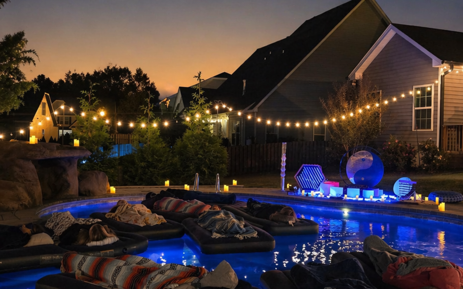 Private floating event setup