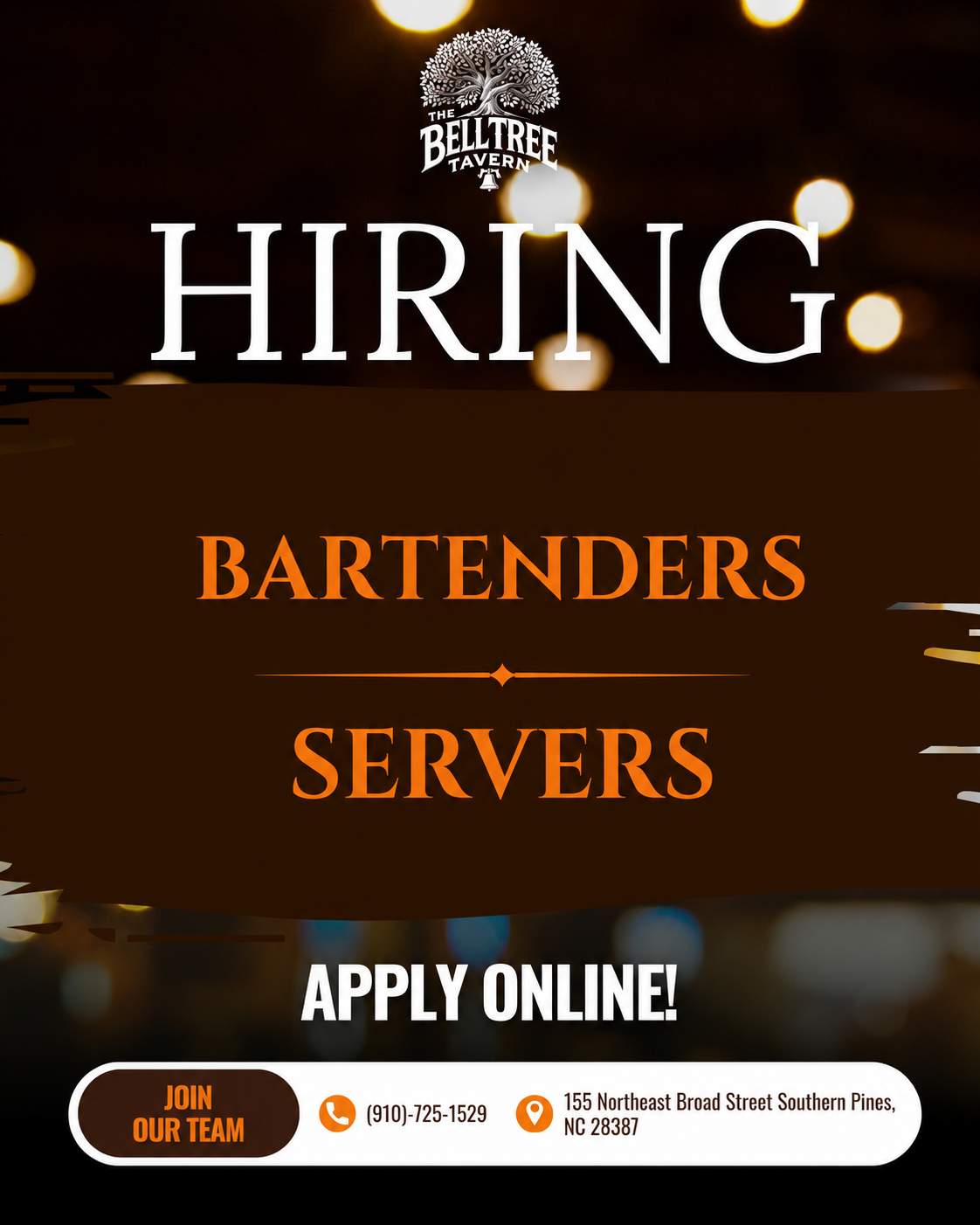 We're Hiring - The Bell Tree Tavern