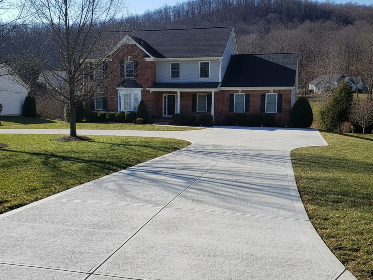 Residential concrete driveway, patio, walkway, and slab services in Hellertown, PA