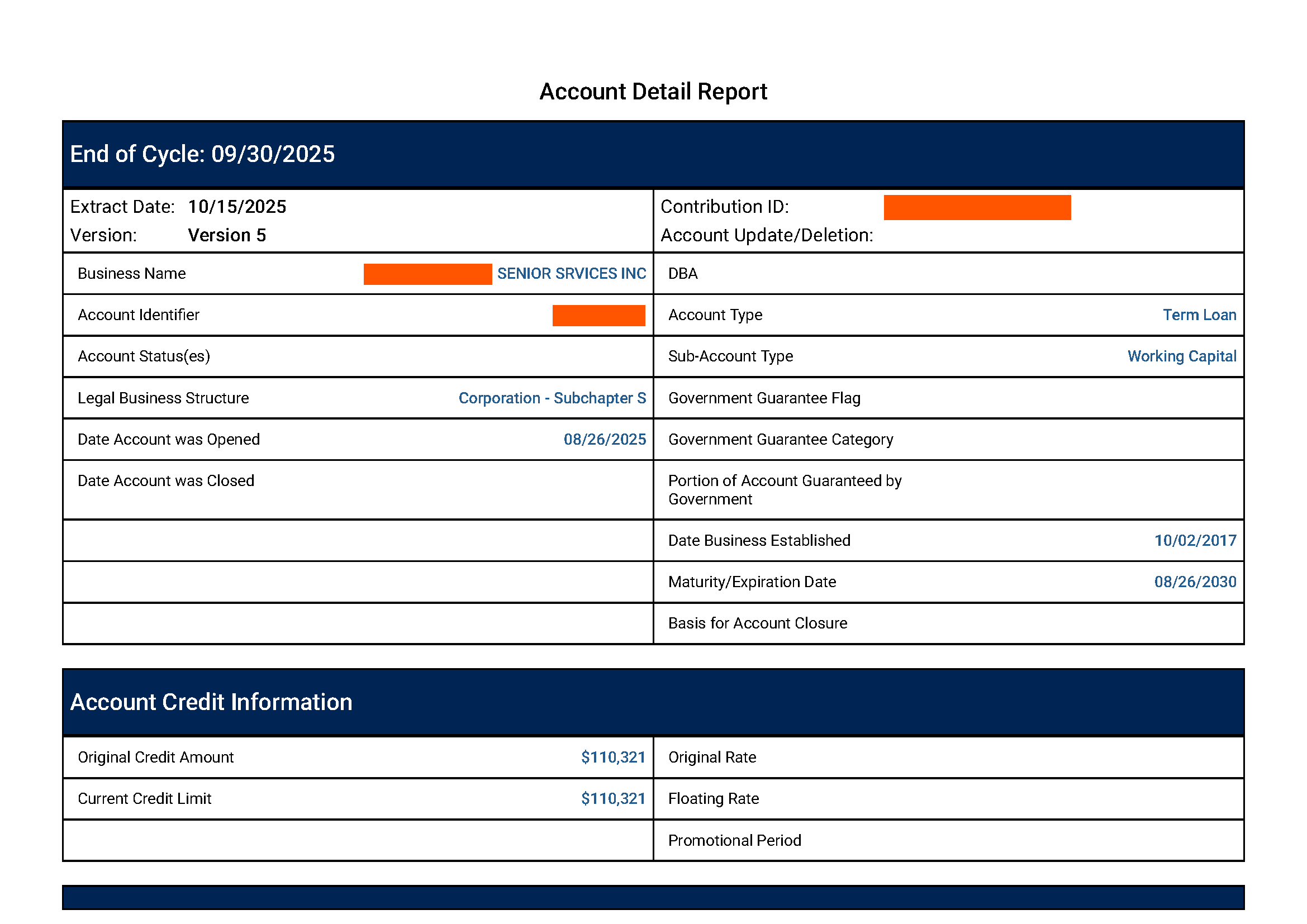 SBFE Business Report - Proof of Posting