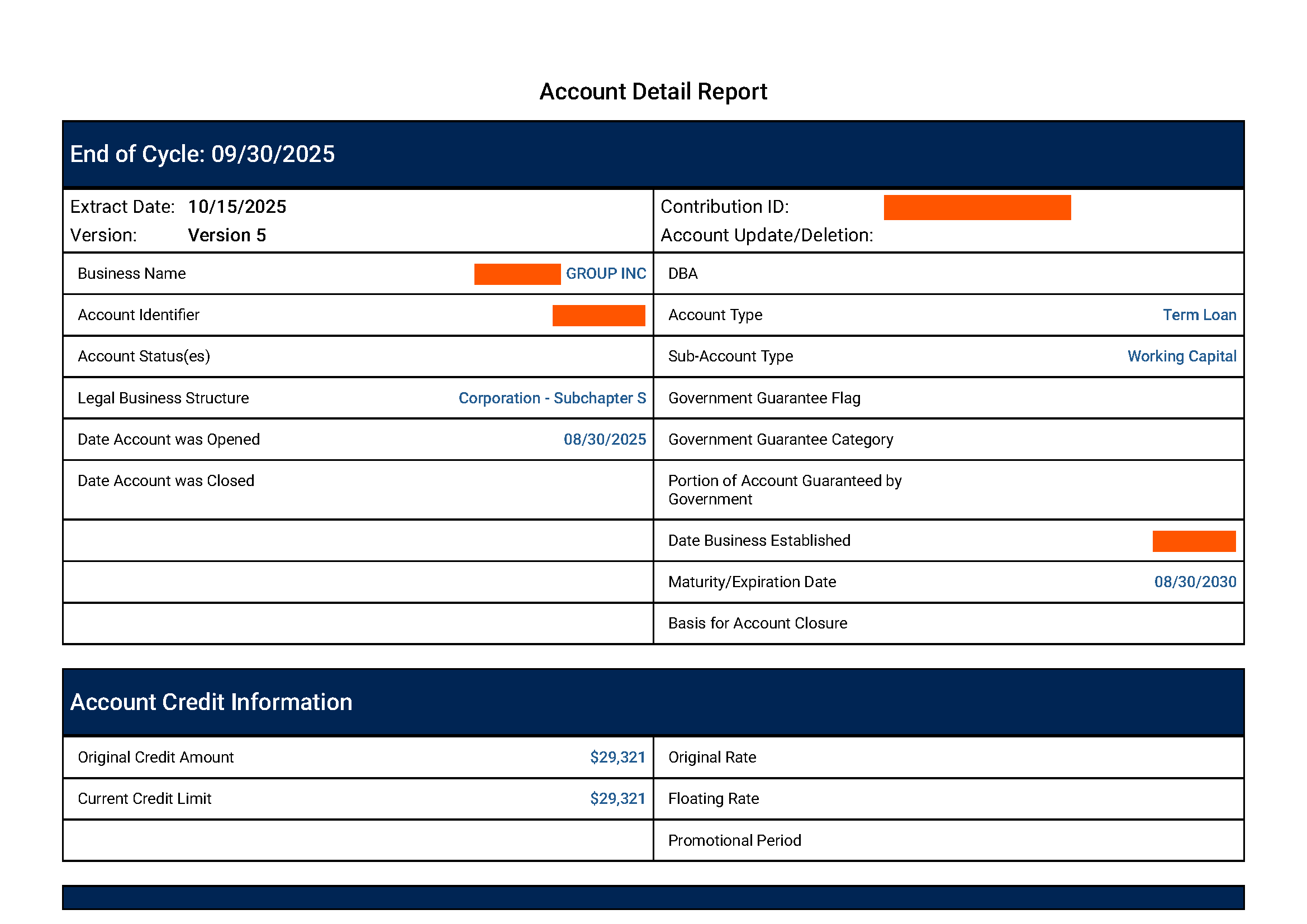 Experian Business Verified Posting