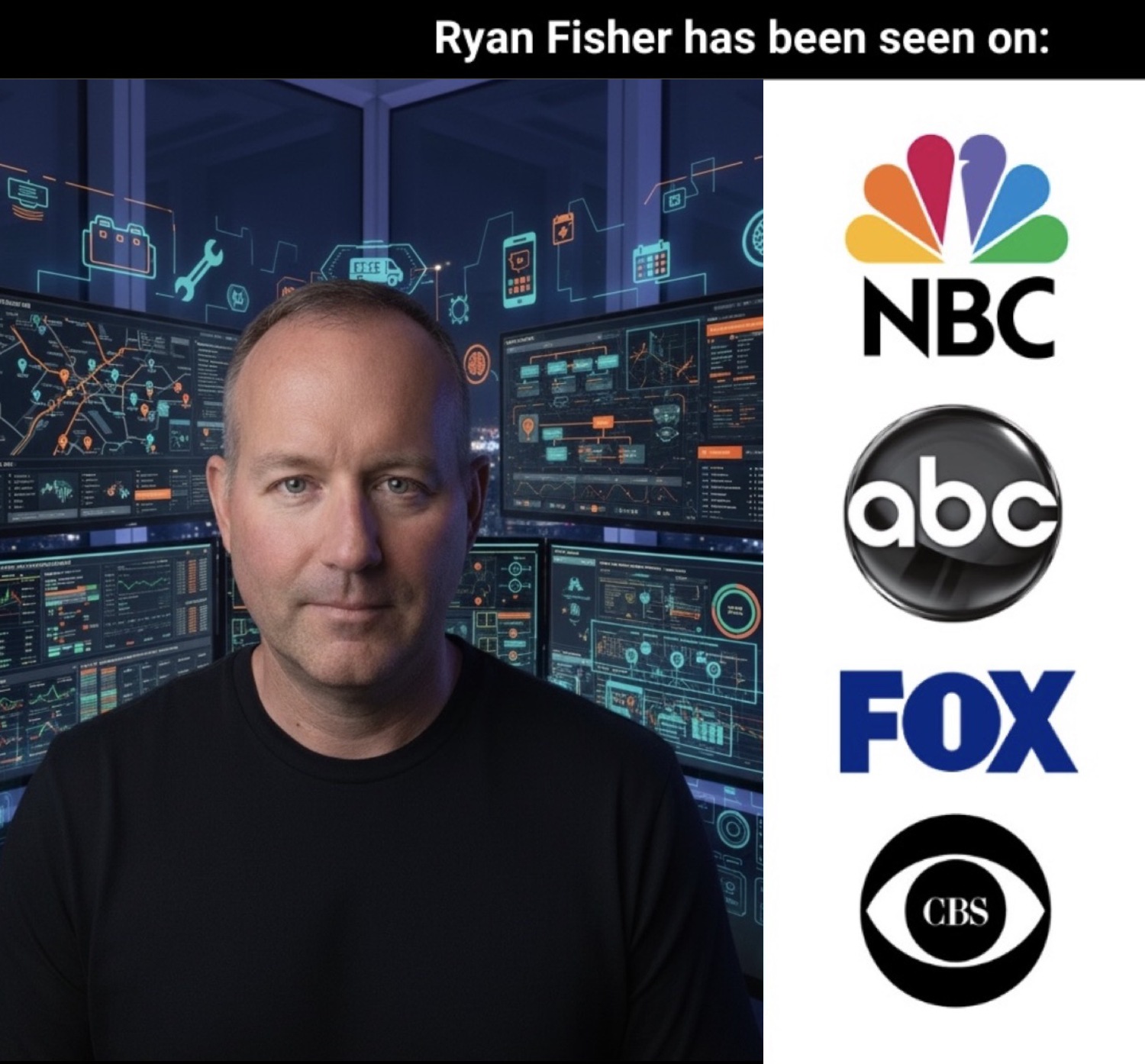 Ryan Fisher has been seen on NBC, ABC, FOX and CBS
