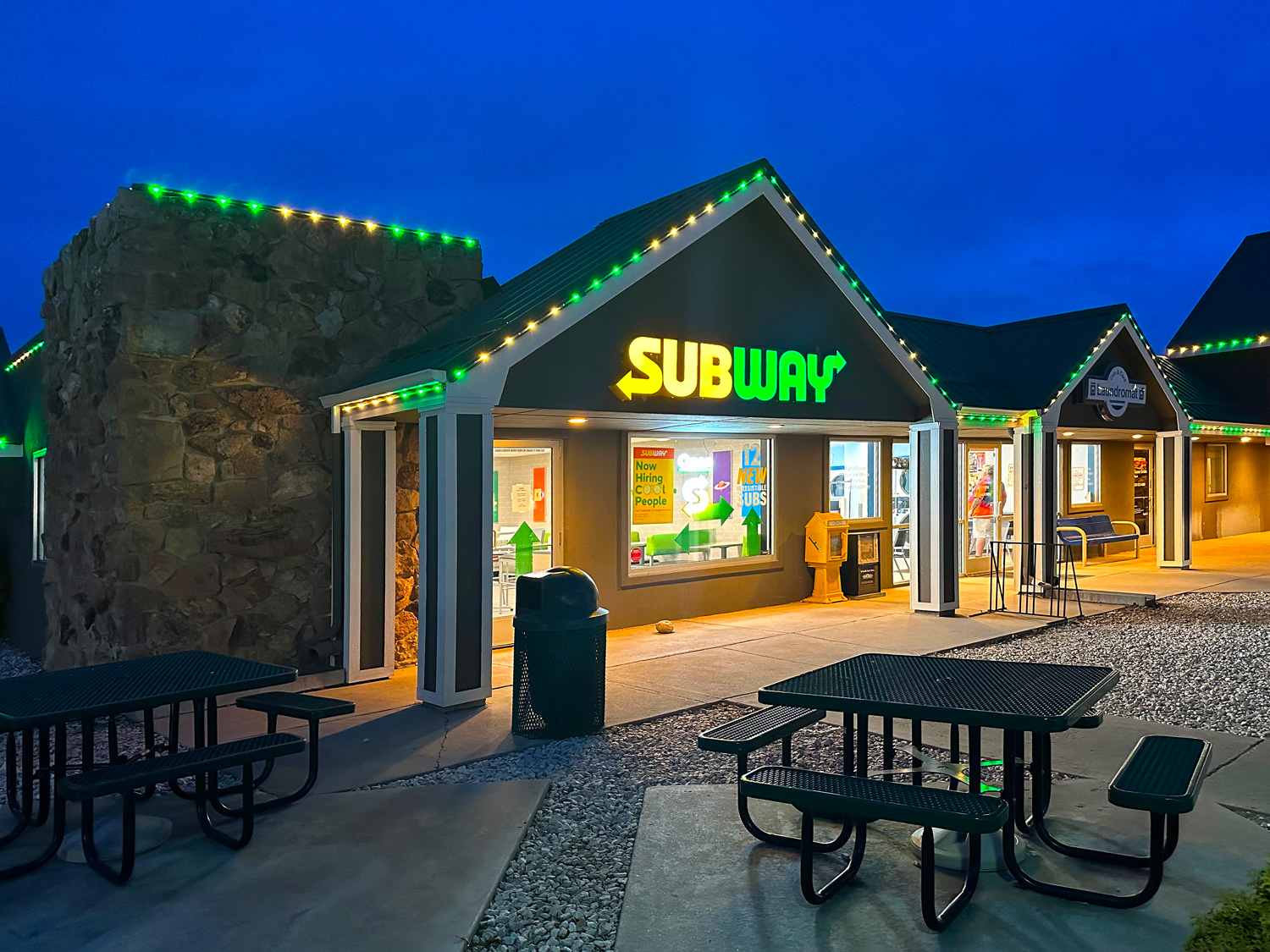 Commercial permanent LED lighting install 1