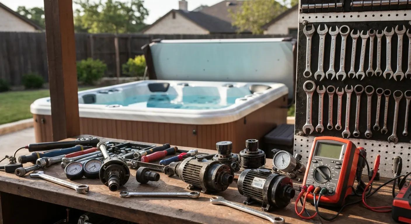 Hot tub repair work in San Marcos