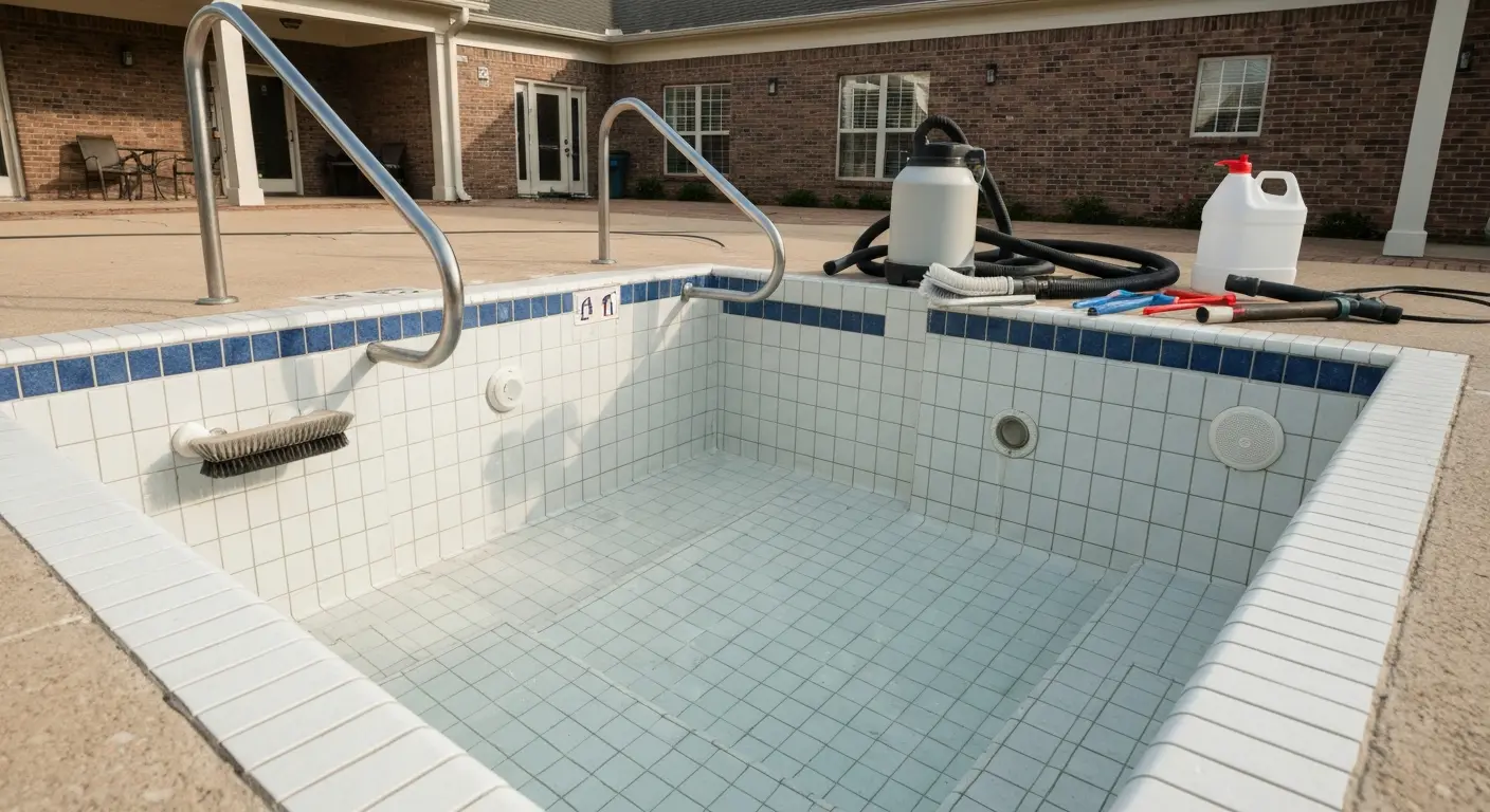 Hot tub drain and clean service