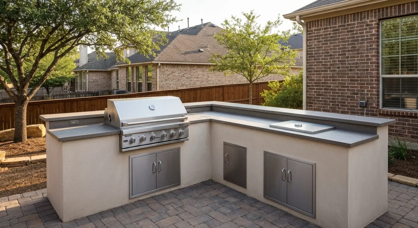 Outdoor kitchen installation