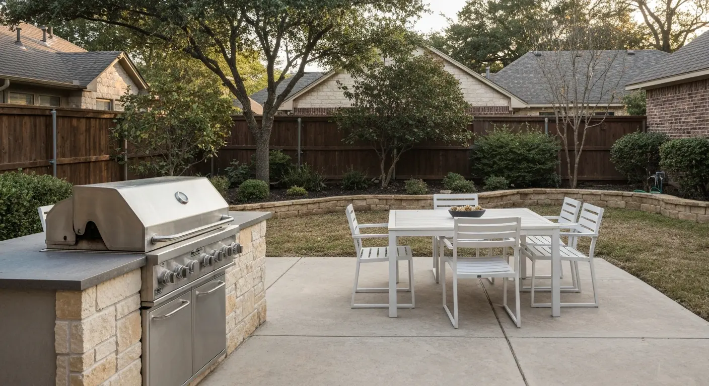 Outdoor dining area with seating