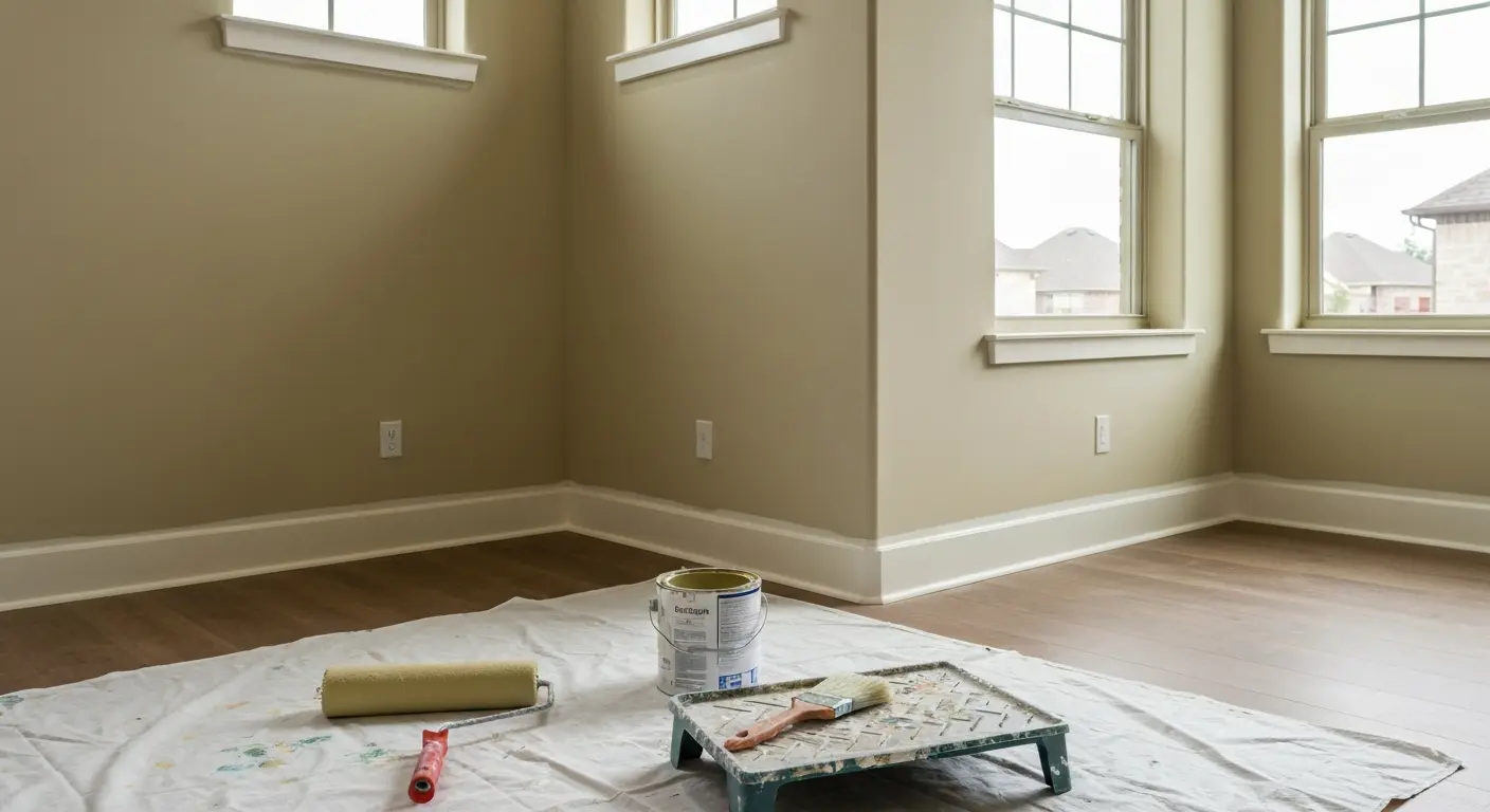 Interior bedroom painting project