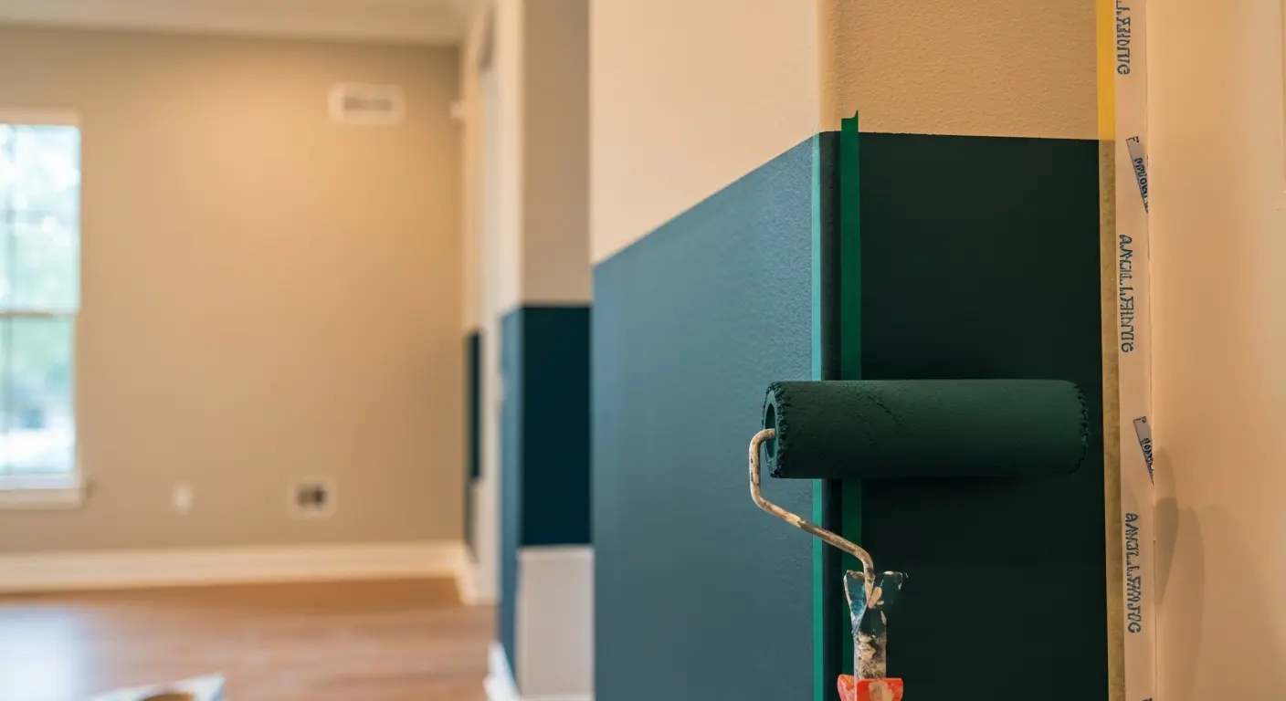 Accent wall interior painting