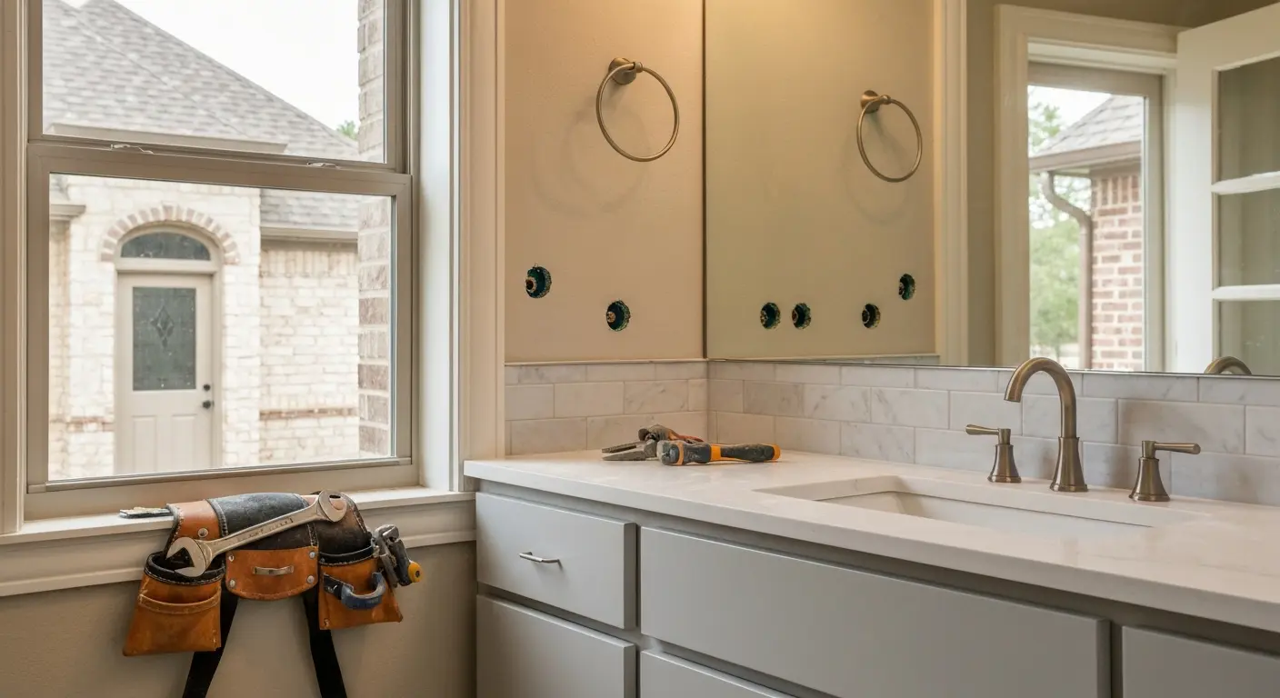 Bathroom fixture installation